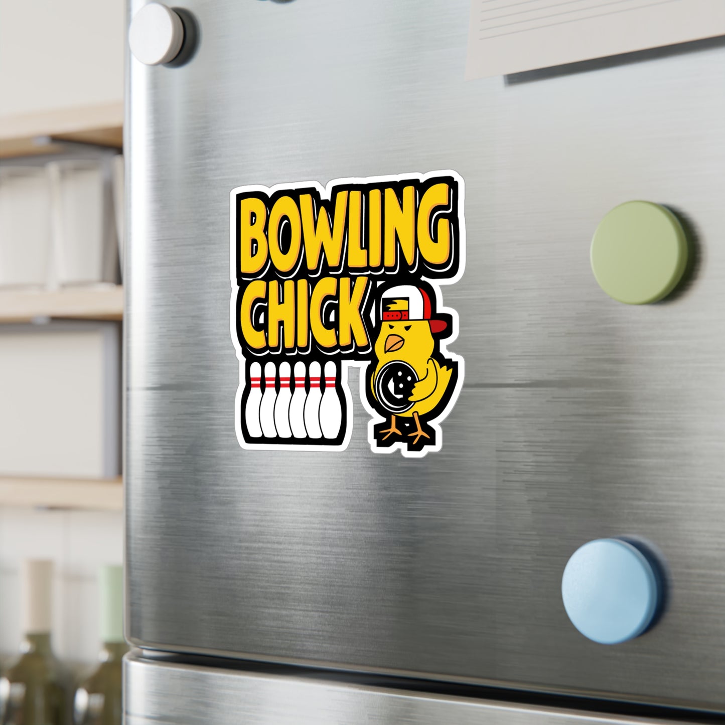 Bowling Chick - Bowling Sticker for Car Window Laptop Sticker. Water Bottle Sticker, Vinyl Ten-pin Decal, Spare Sticker - Bowling Gift