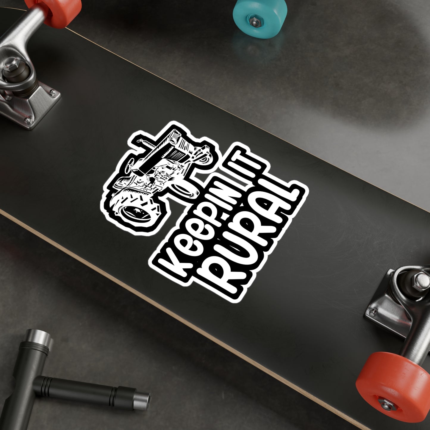 Keepin it rural - Farmer Sticker for Wall, Laptop, Window, Truck, Car Farmer Gift Vinyl Funny Decal Sticker