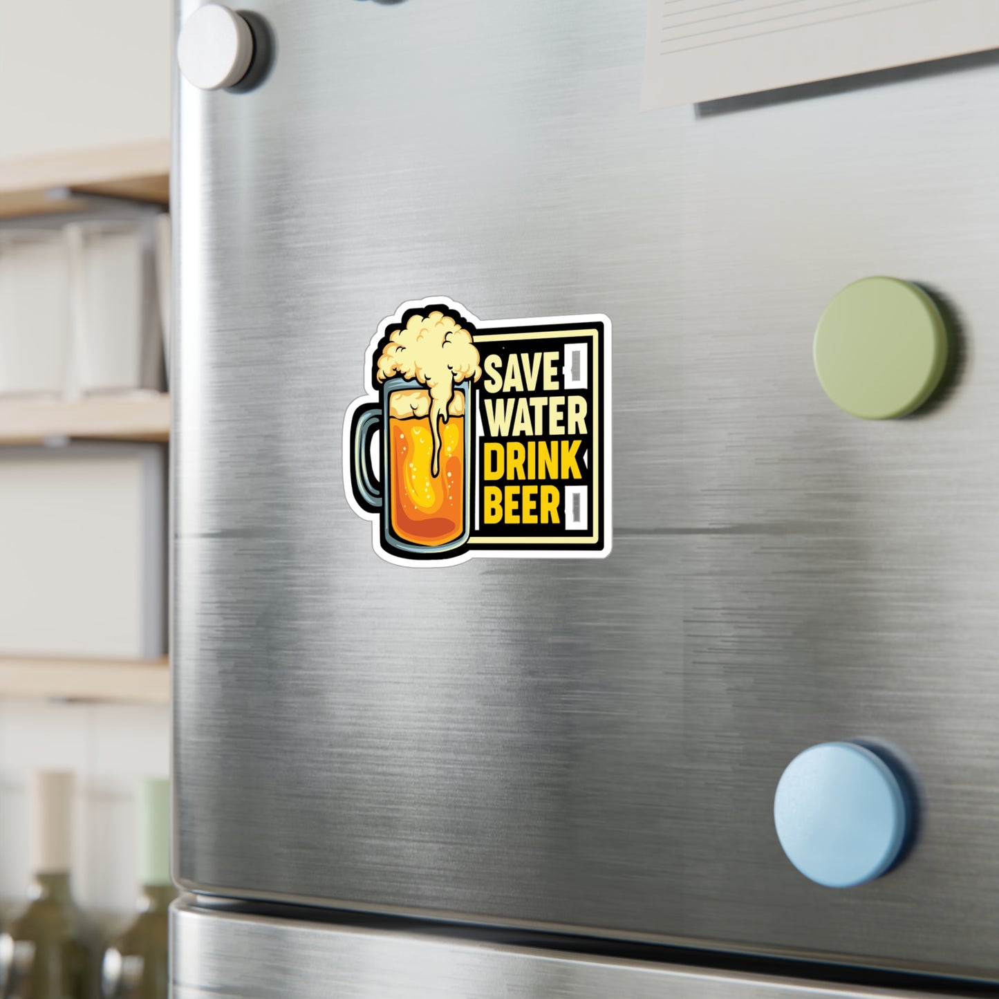 Save Water Drink Beer - Beer Sticker for Car Window Laptop Sticker. Water Bottle Sticker, Vinyl Alcohol Decal, Drinking Sticker - Beer Gift