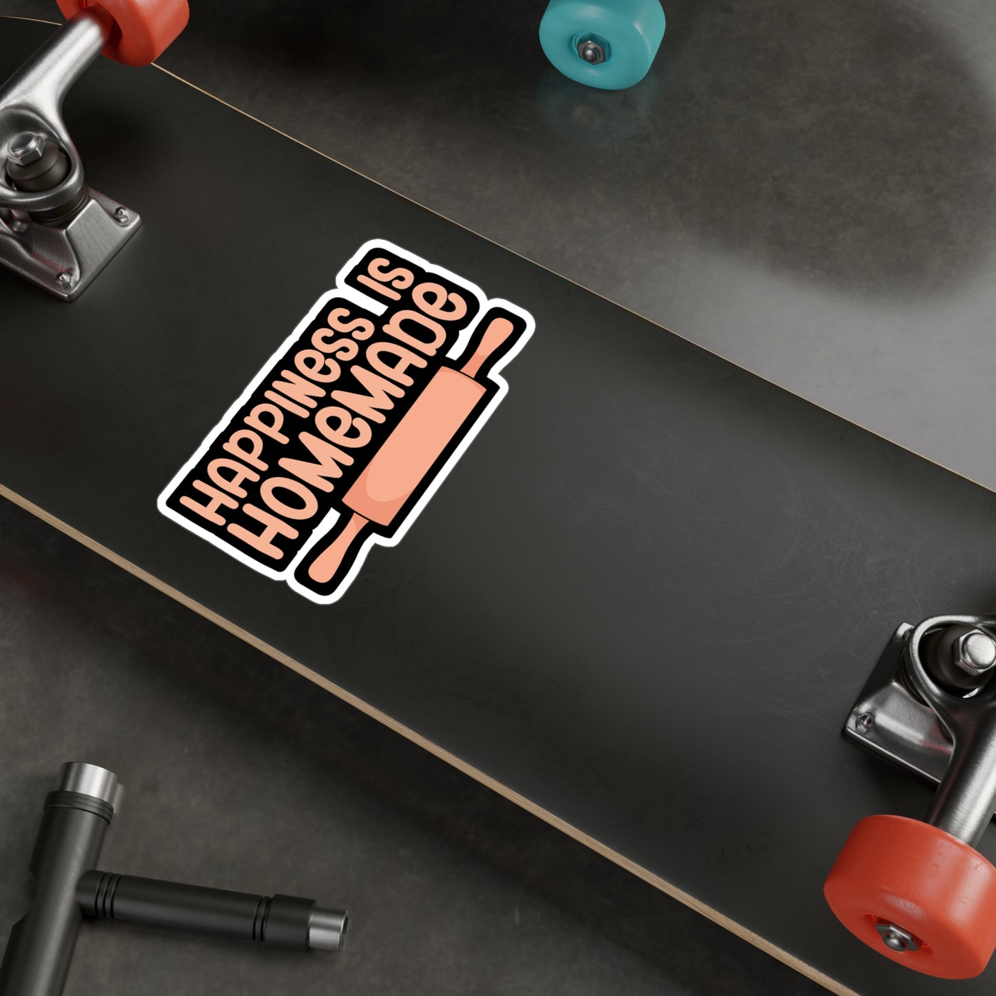 Happiness is homemade - Gift Sticker for Wall, Laptop, Window, Truck, Car Gift Gift Vinyl Chef Decal Sticker