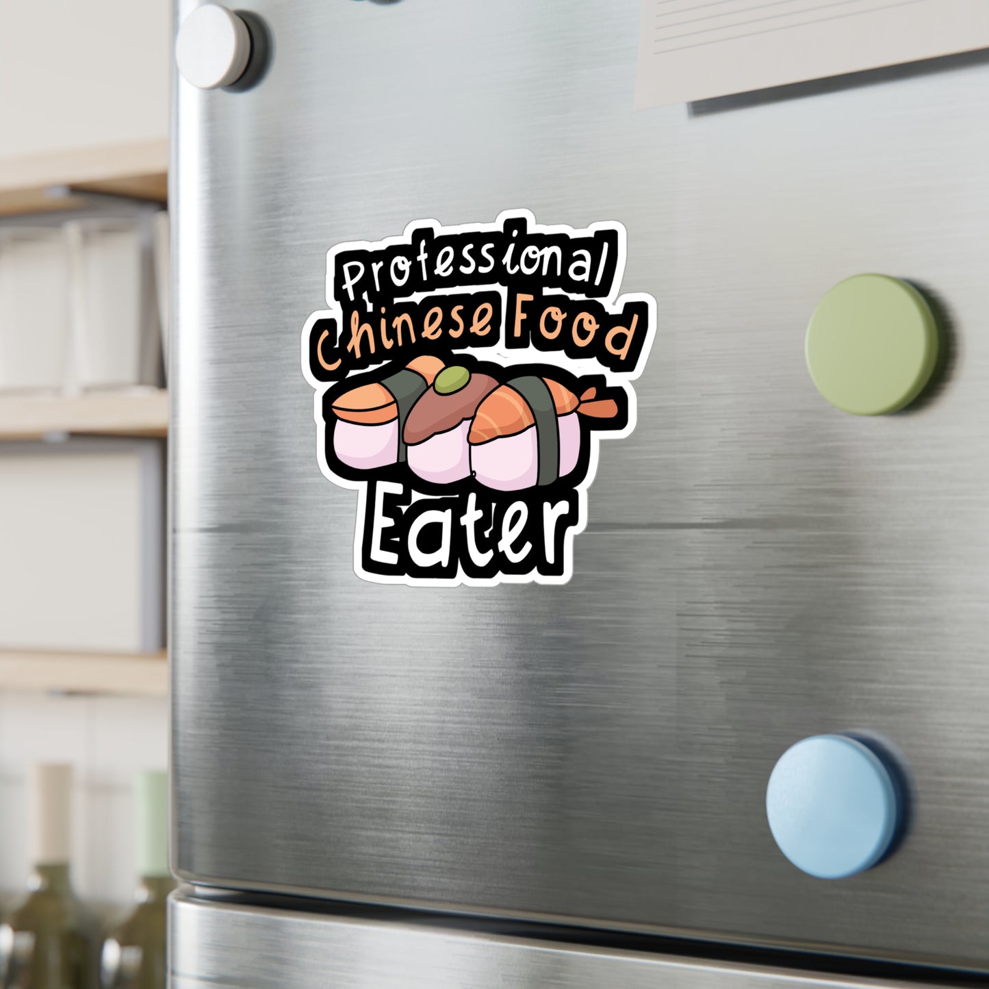 Professional Chinese Food Eater - Japanese Sticker for Car, Wall, Laptop, Window, Truck Japanese Gift Vinyl Food Decal Sticker