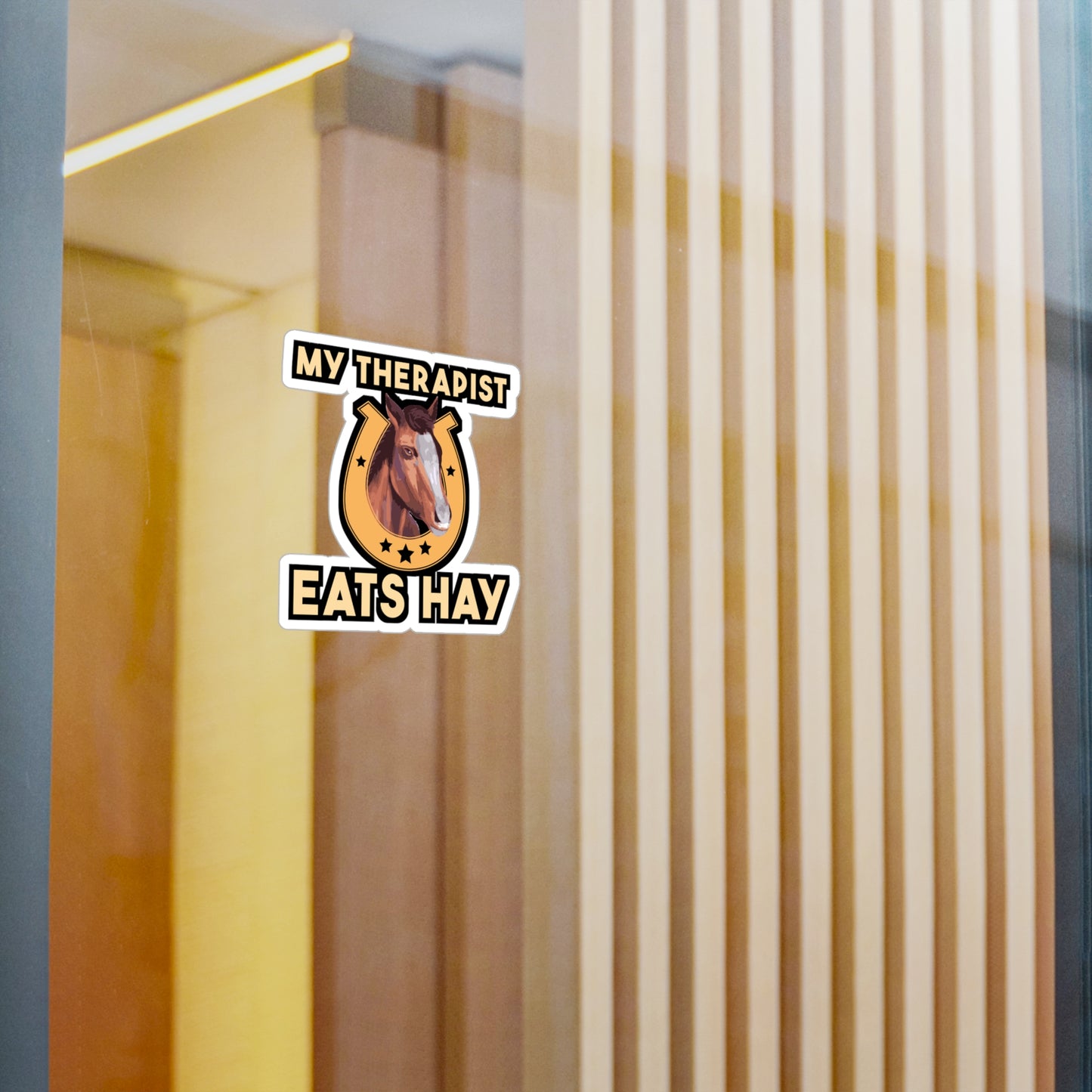 My Therapist Eats Hay Horse | Horseback-riding Sticker | Hay Decals | Mare Laptop Sticker | Horseback-riding Gift | Hay Gift