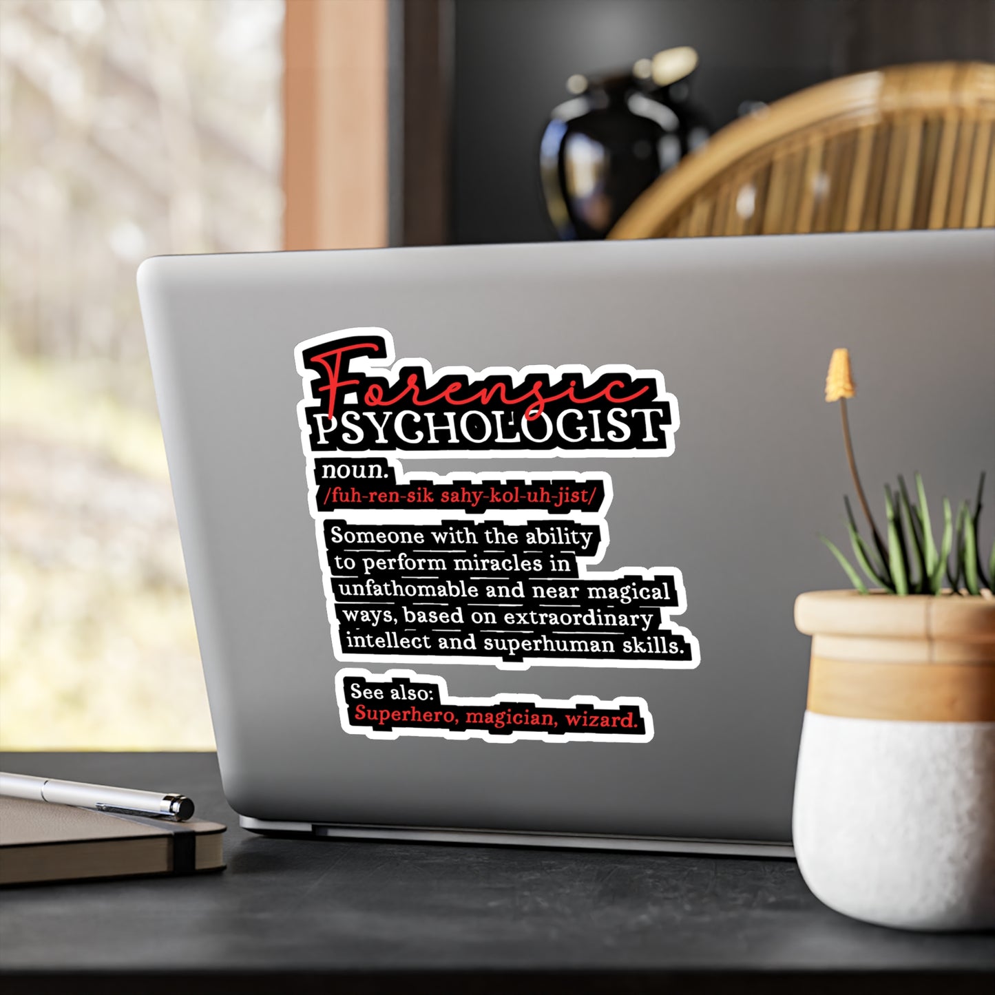 Forensic Psychologist | Forensics Sticker | Psychology Decals | Psychiatry Laptop Sticker | Forensics Gift | Psychology Gift