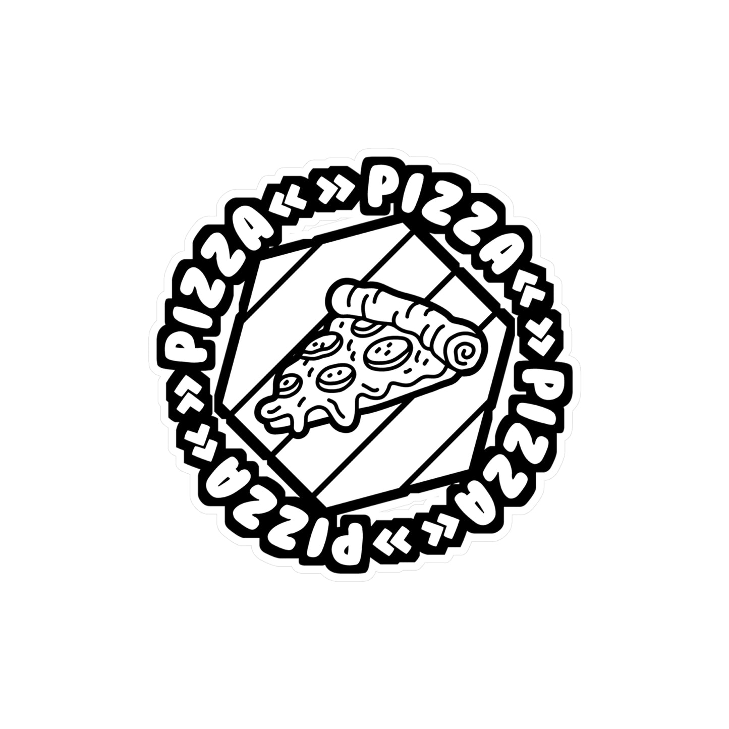 Pizza - Pizza Sticker for Car Window Laptop Sticker. Water Bottle Sticker, Vinyl Pyramid Decal, Pizza Sticker - Pizza Gift