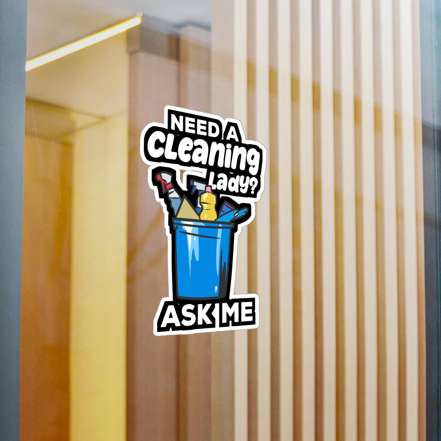 Need A Cleaning Lady Housekeeping - Housekeeping Sticker for Laptop Sticker. Water Bottle Sticker, Vinyl Housekeeper Decal - Housekeeping Gift