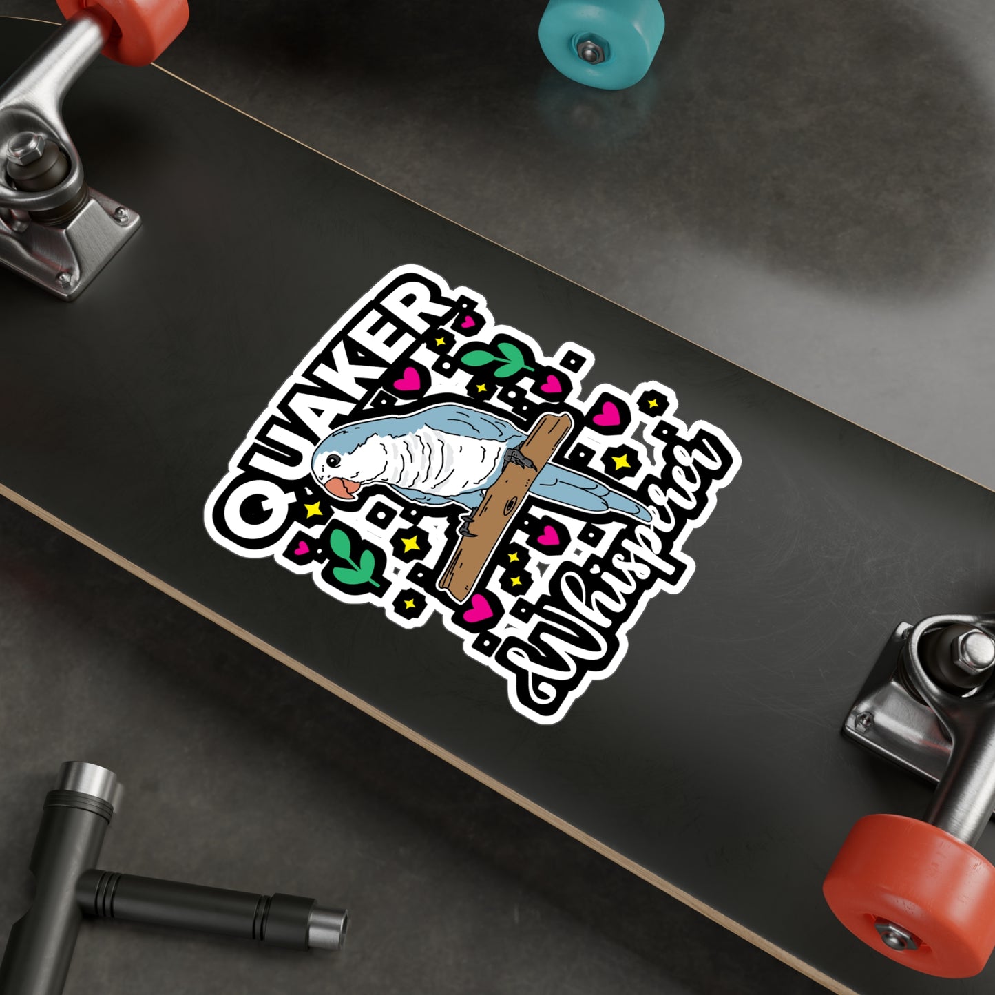 Quaker Whisperer - Parrots Sticker for Car Window Laptop Sticker. Water Bottle Sticker, Vinyl Quaker Decal, Exotic Sticker - Parrots Gift