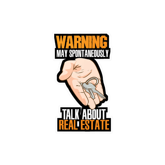 Talk About Real Estate Realtor | Realtor Sticker | Closure Decals | Real-estate Laptop Sticker | Realtor Gift | Closure Gift