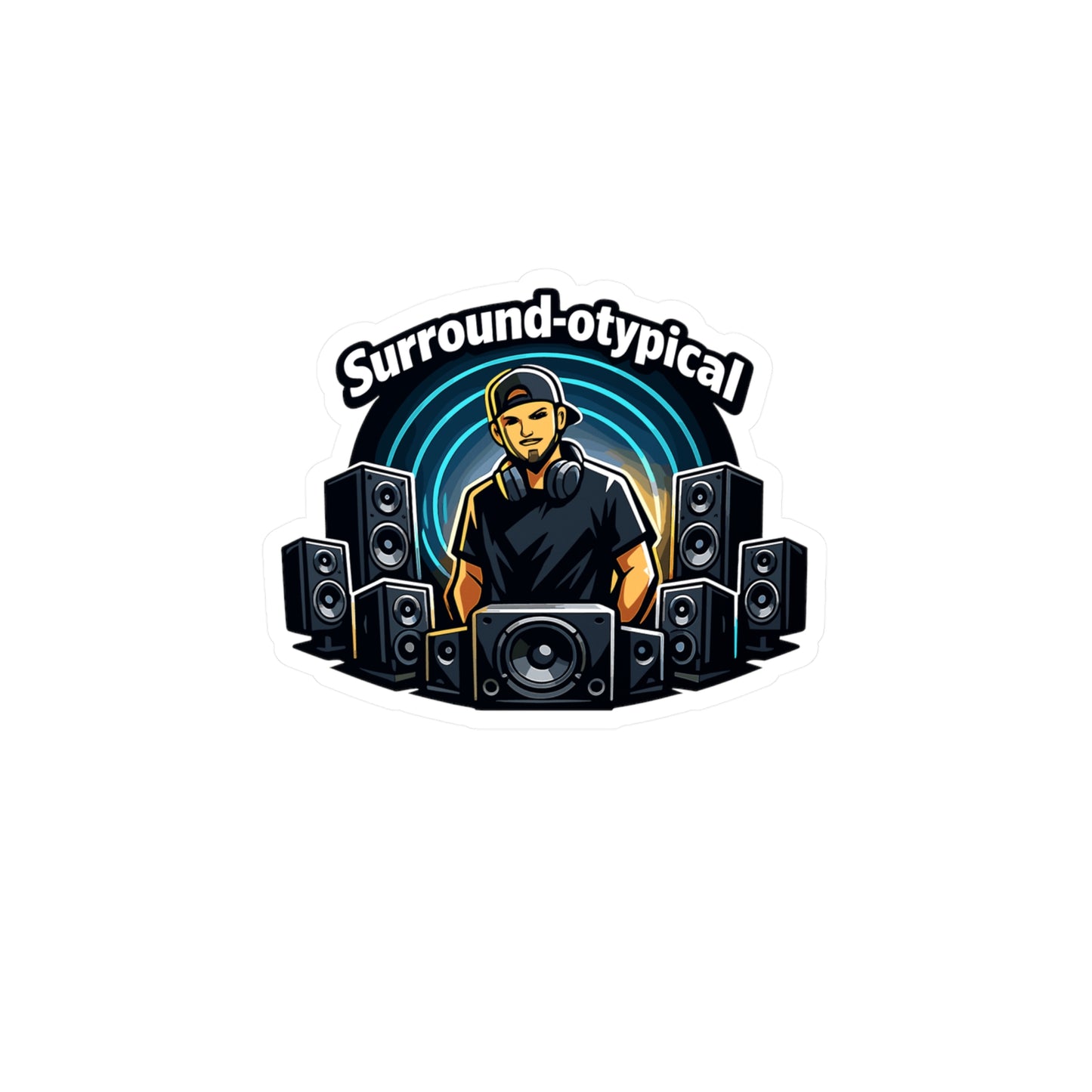 Audio Engineer Sticker Surround-otypical Funny Sound Engineer Vinyl decals Waterproof for Laptop, Water Bottle Audio Technician Monitor Humor