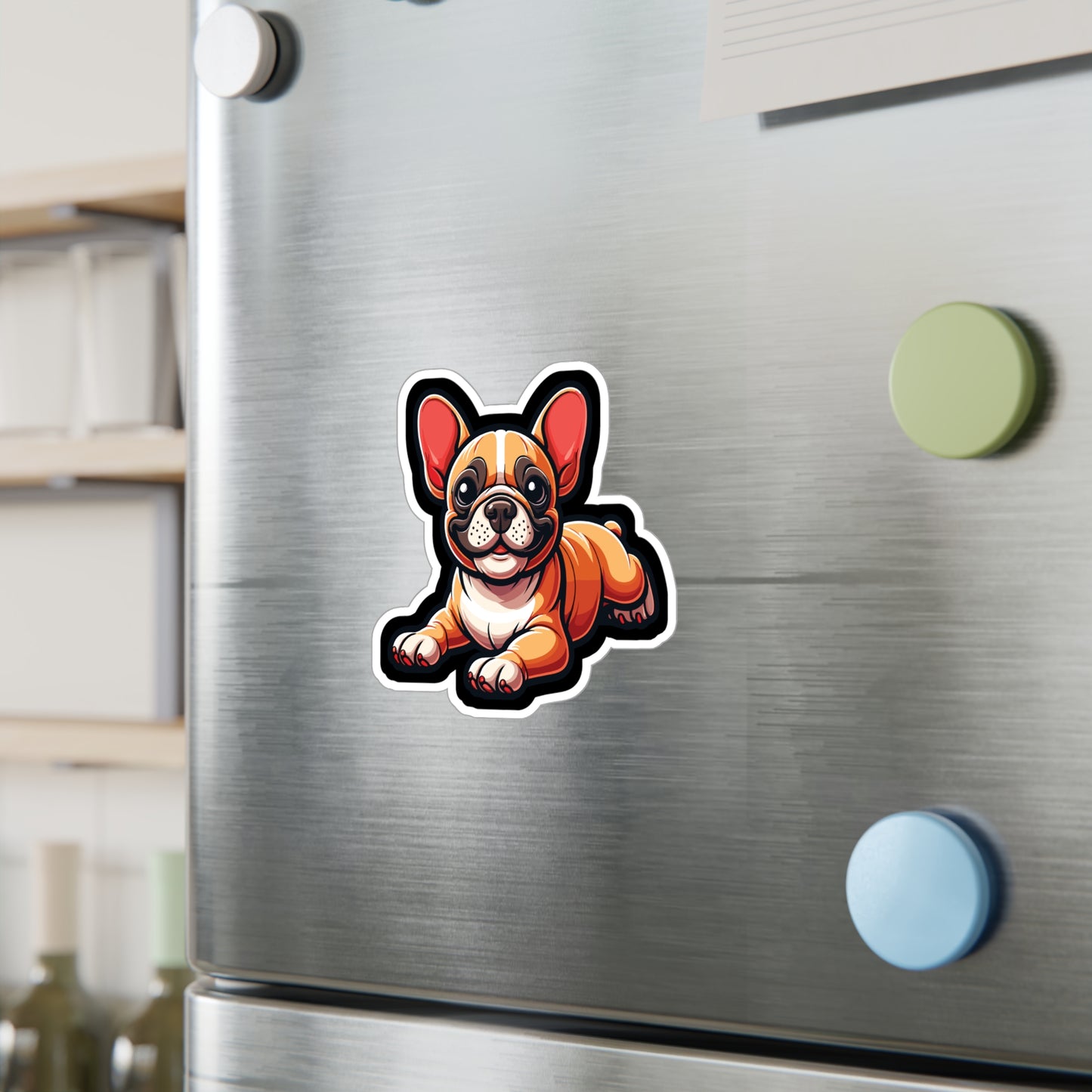 French Bulldog - French Sticker for Car Window Laptop Sticker. Water Bottle Sticker, Vinyl Bulldog Decal, Frenchie Sticker - French Gift