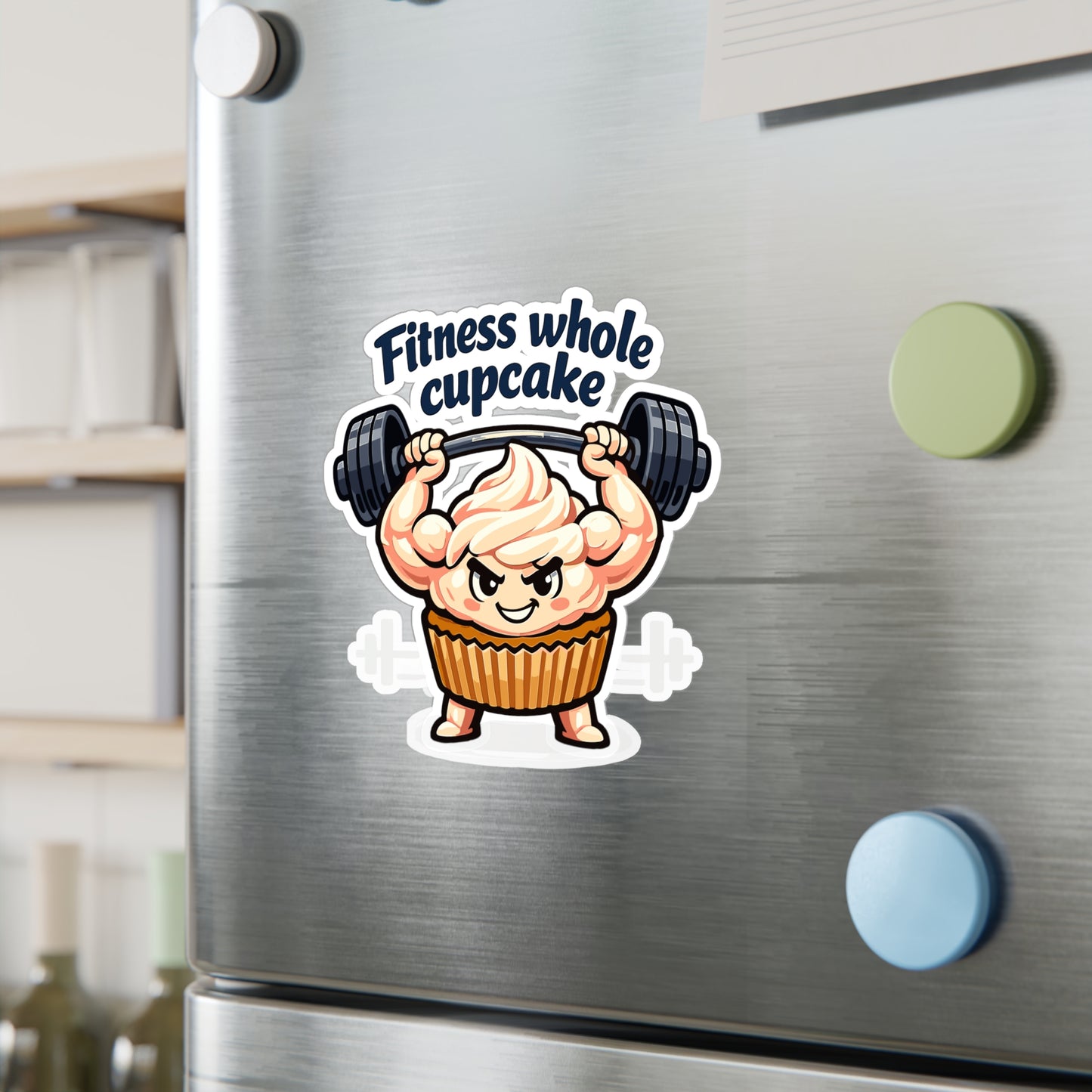 Baking Sticker Funny Fitness Whole Cupcake Design Waterproof Vinyl Decals for Laptop Water Bottle Sourdough Soggy Baker Humor