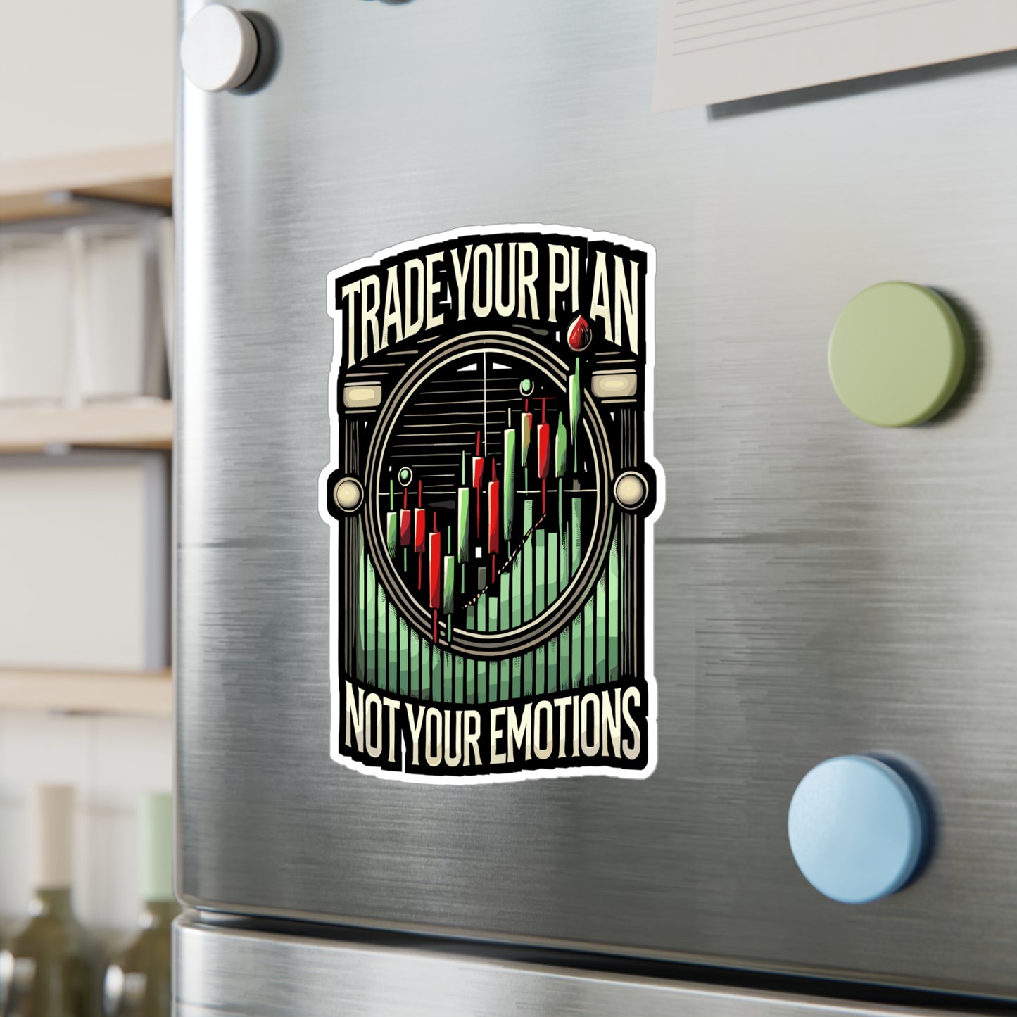 Trade Your Plan Not Your Emotions - Day trader Sticker for Laptop Sticker. Water Bottle Sticker, Vinyl Trading Decal - Day trader Gift