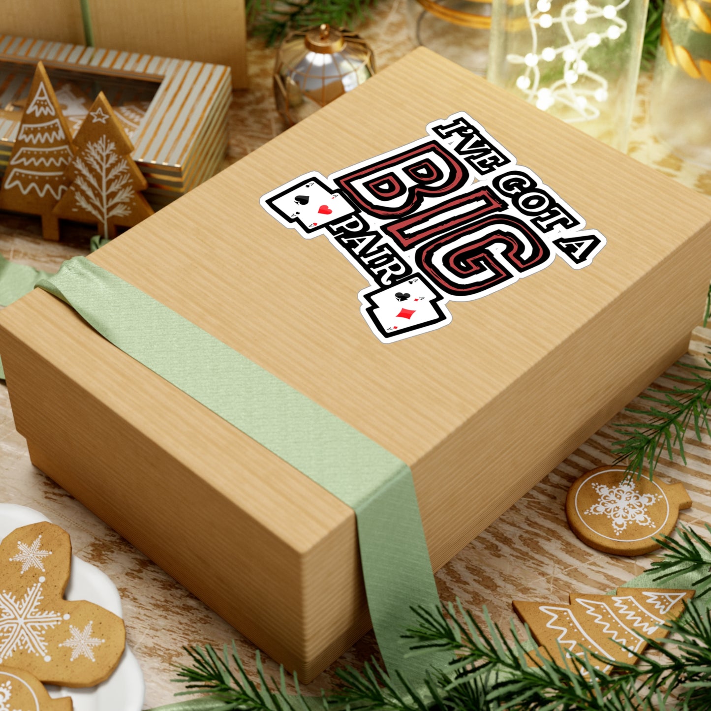 I've Got A Big Pair - Poker Sticker for Car Window Laptop Sticker. Water Bottle Sticker, Vinyl Bluff Decal, Cashout Sticker - Poker Gift