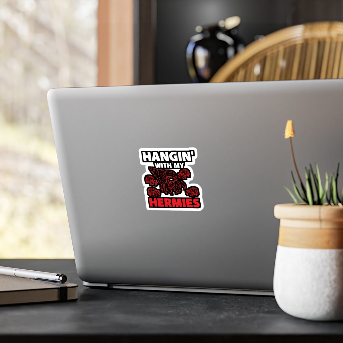 Hangin' With My Hermies - Hermit Sticker for Laptop Sticker. Water Bottle Sticker, Vinyl Hermies Decal - Hermit Gift