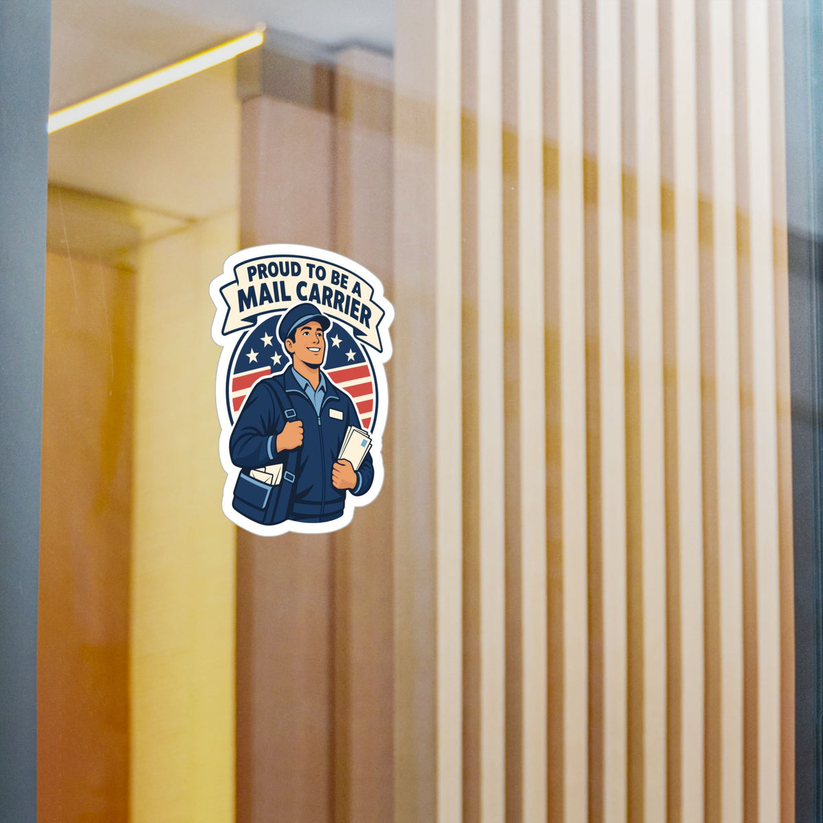 Postal Worker Sticker – Proud to Be a Mail Carrier Decals for Laptop, Water Bottle, Waterproof Vinyl