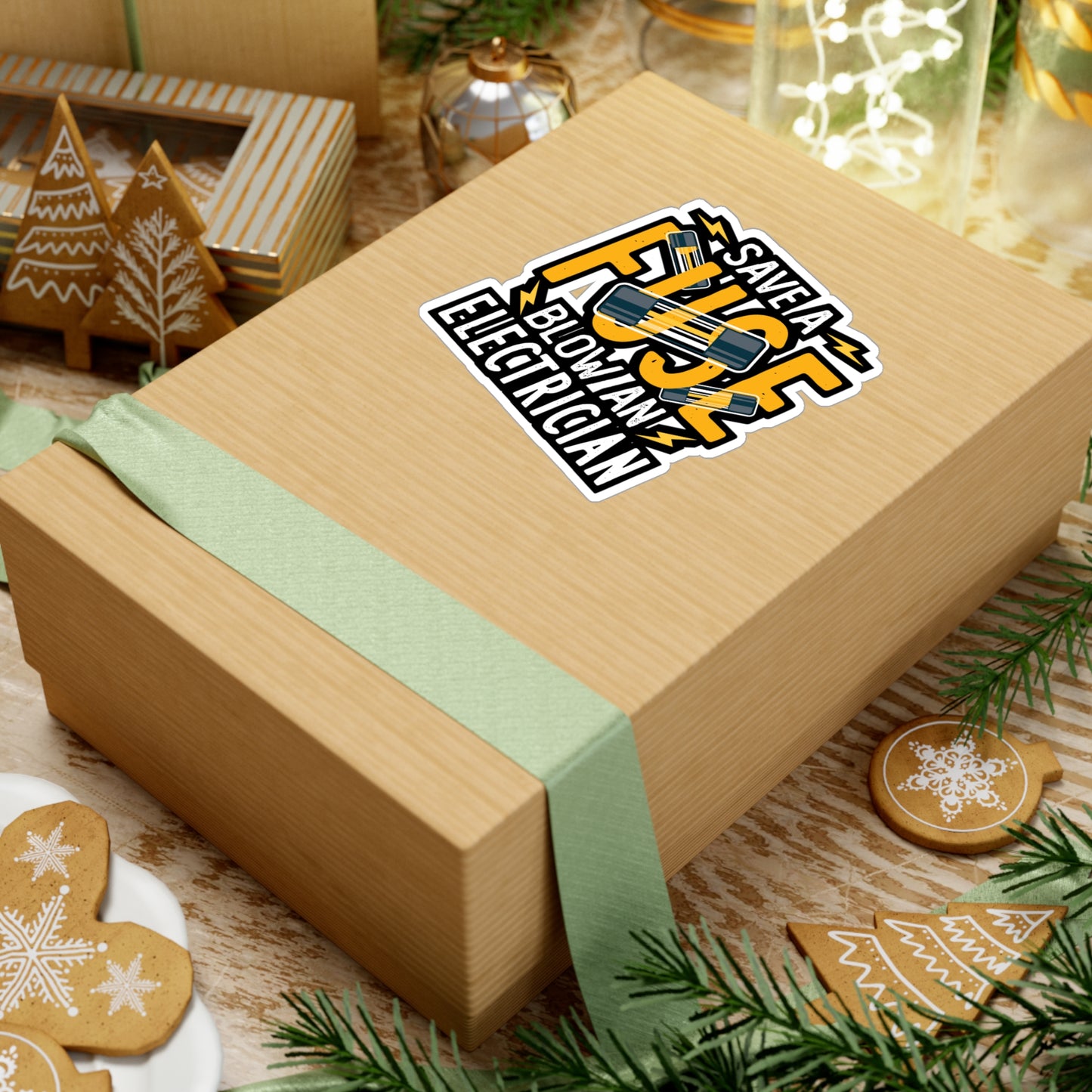 Save A Fuse Blow An Electrician - Electrician Sticker for Laptop Sticker. Water Bottle Sticker, Vinyl Stripper Decal - Electrician Gift