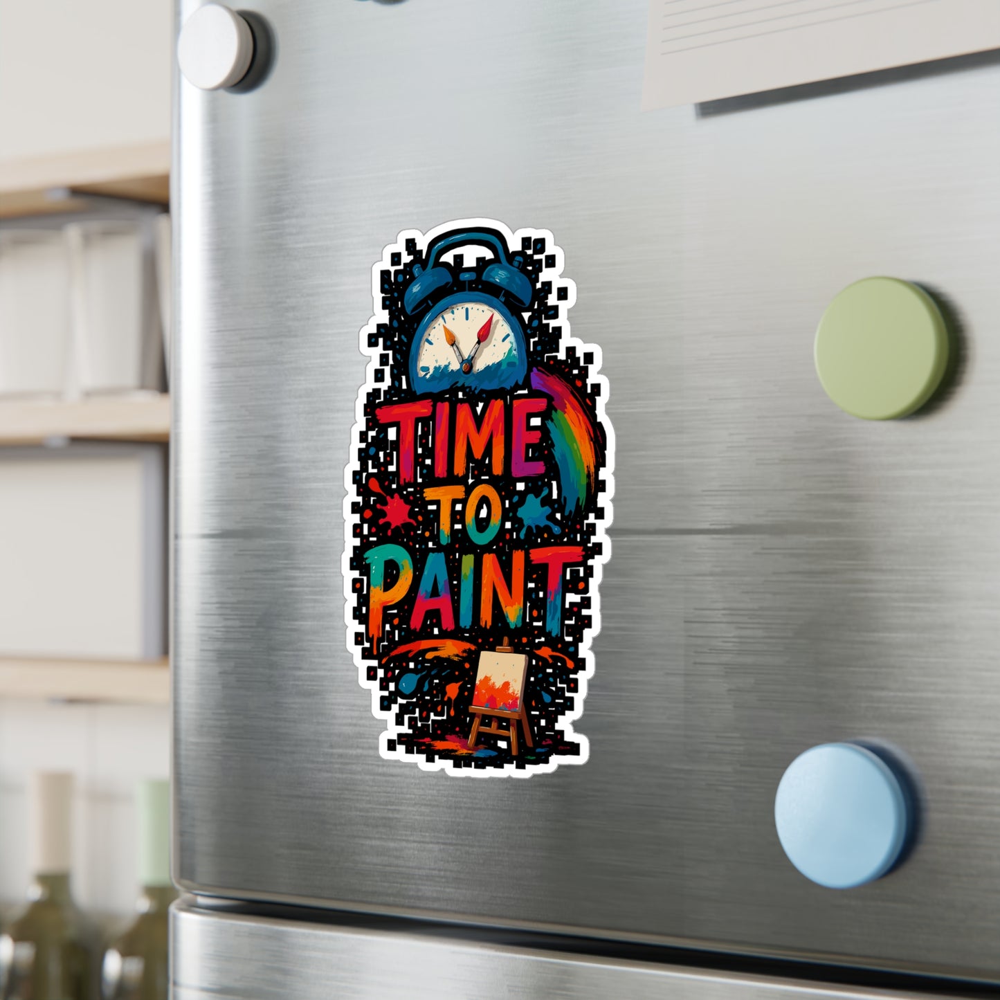 Time To Paint - Paint Sticker for Artists and Art Lovers - Perfect for Laptop, Water Bottle, Gift Idea
