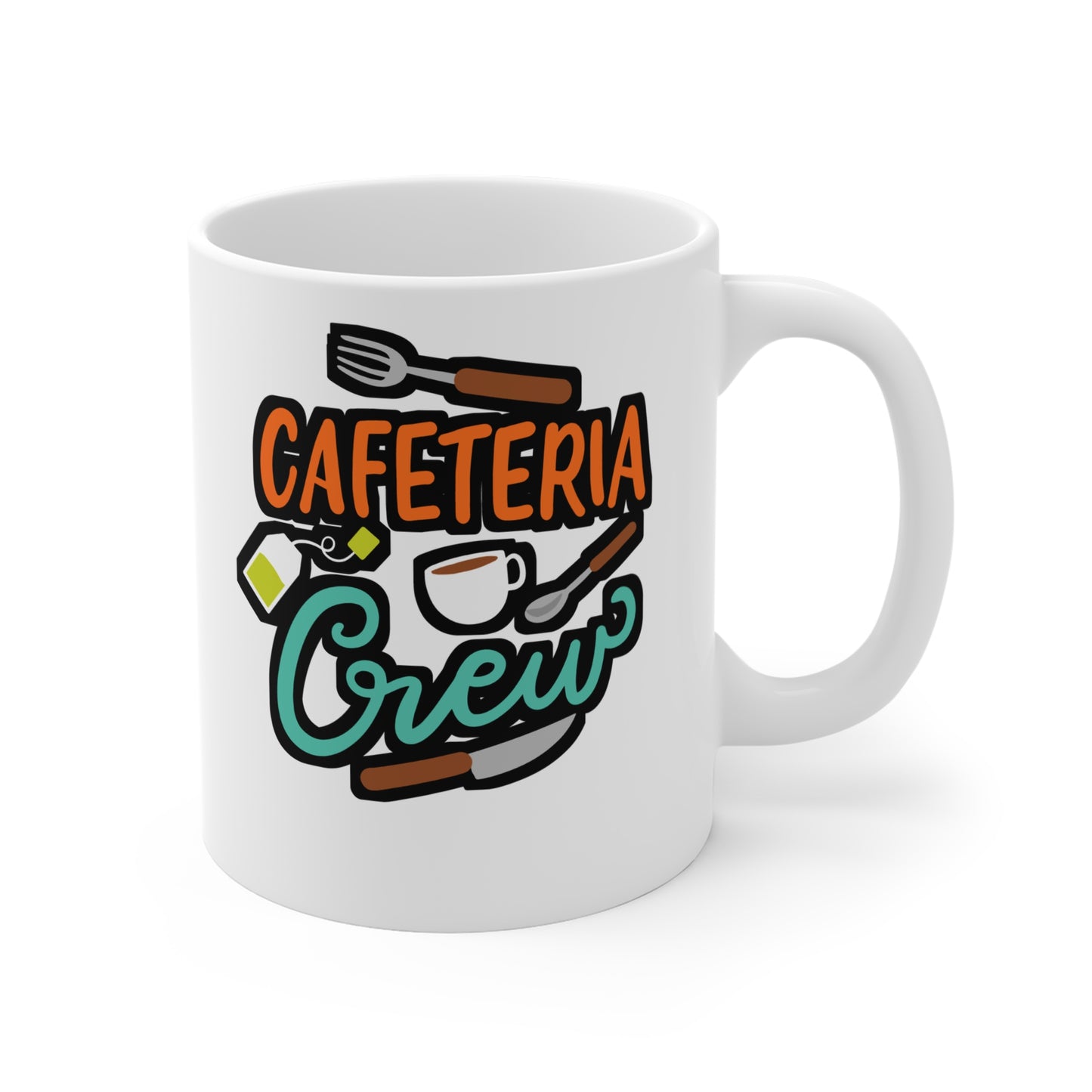 Cafeteria Crew - Lunch lady Mug for Coffee 11oz. Lunch lady Cup, White ceramic, Lunch Mug, School Coffee Tea Cup - Lunch lady Gift