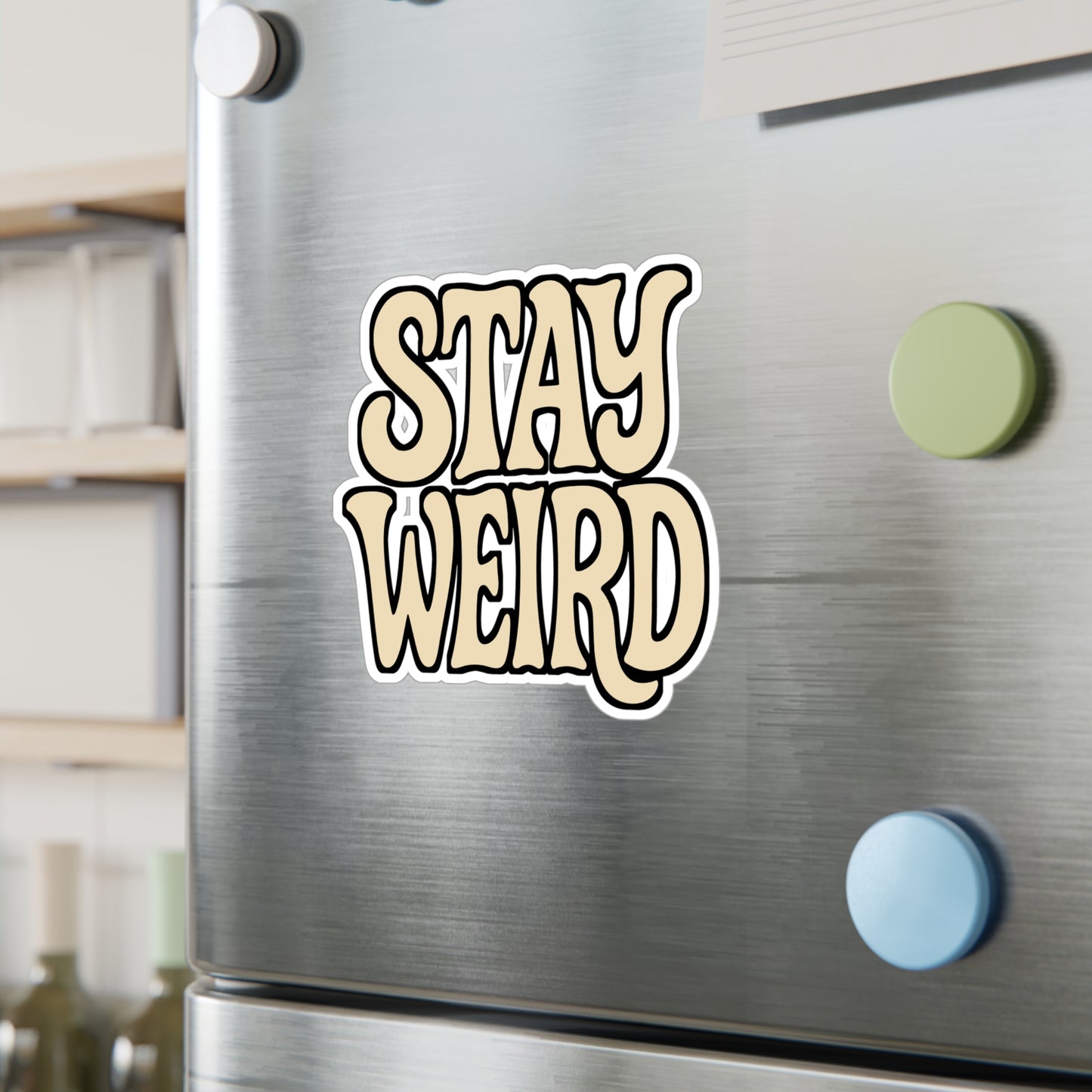 Stay Weird – Funny Sticker for Car, Laptop, Water Bottle & Quirky Cow Lover Gifts
