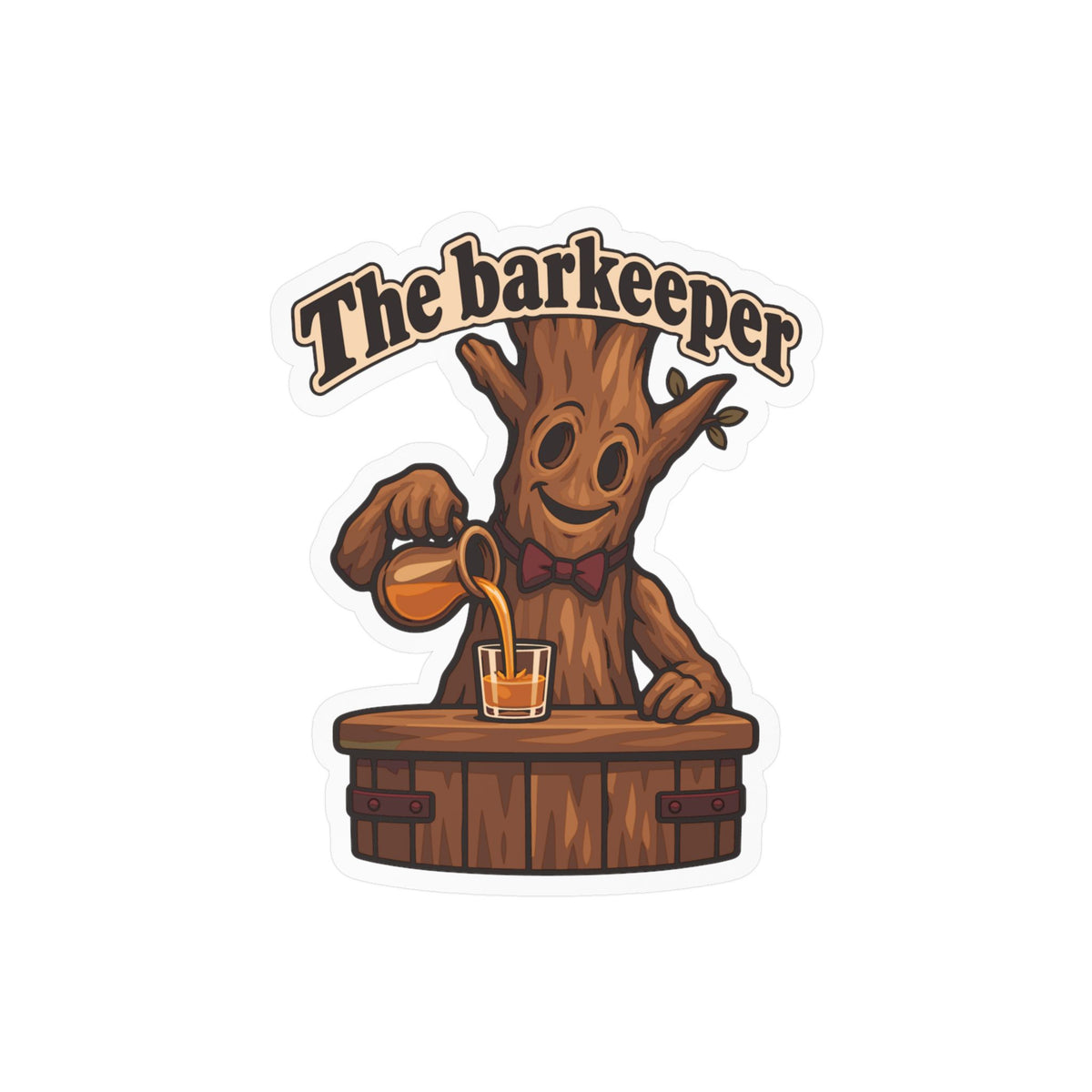 Tree Sticker The Barkeeper – Funny Branch Manager Design for a Tree Worker, Laptop and Water Bottle Decals