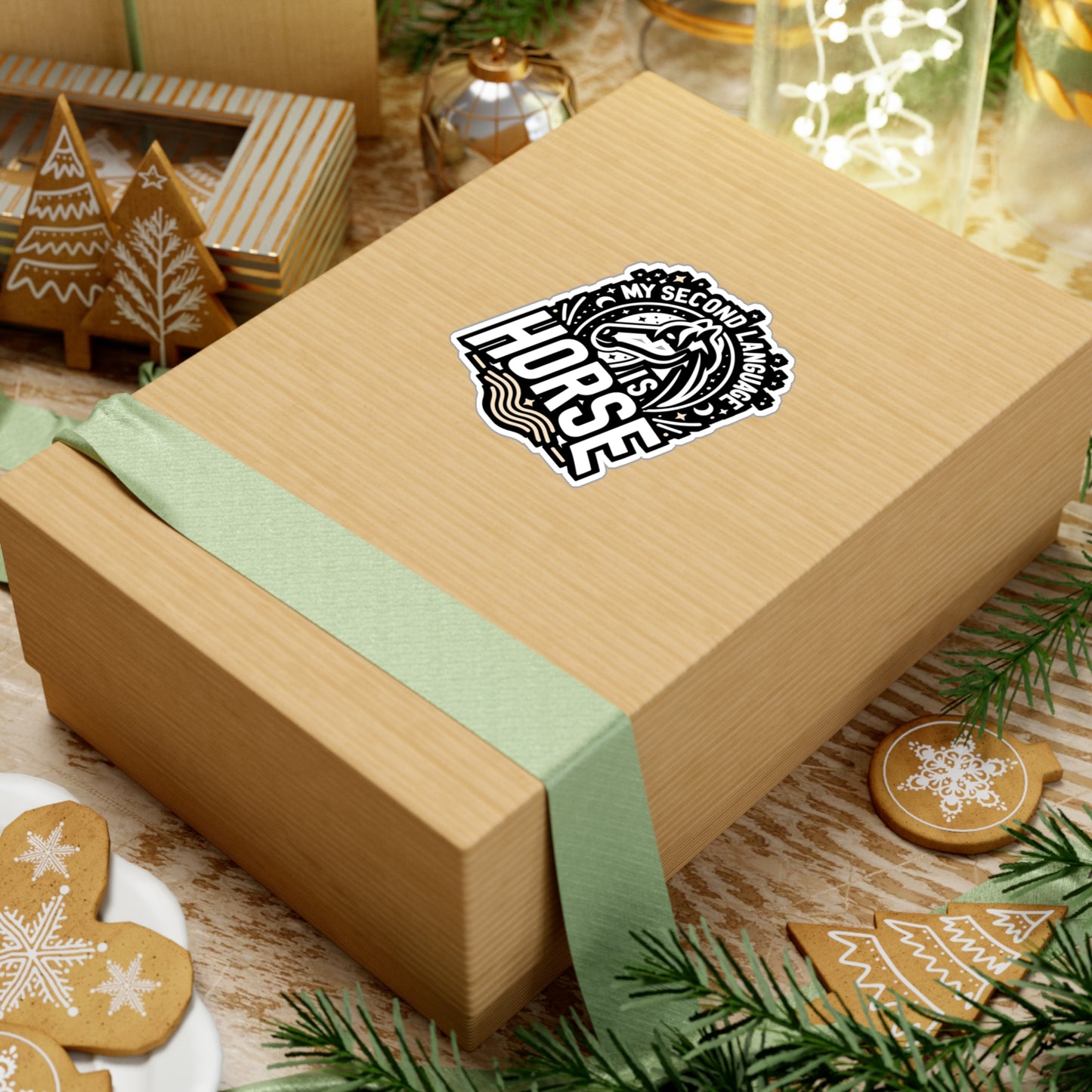 My Second Language Is Horse  - Horse Sticker for Laptop Sticker. Water Bottle Sticker, Vinyl Pasture Decal - Horse Gift