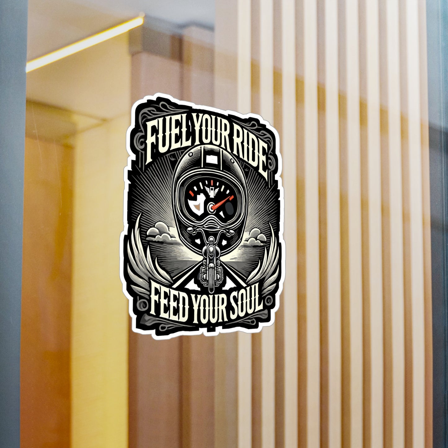 Fuel Your Ride Feed Your Soul - Motorcycle Sticker for Laptop Sticker. Water Bottle Sticker, Vinyl Biker Decal - Motorcycle Gift