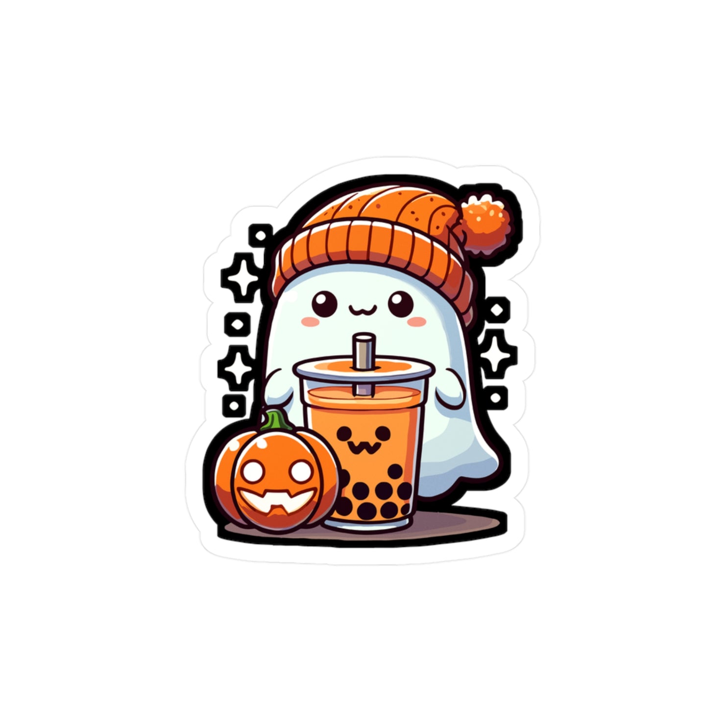 Halloween Costume Ghost Sweets Tee - Halloween Sticker for Laptop Sticker. Water Bottle Sticker, Vinyl Ghost Decal - Halloween Gift