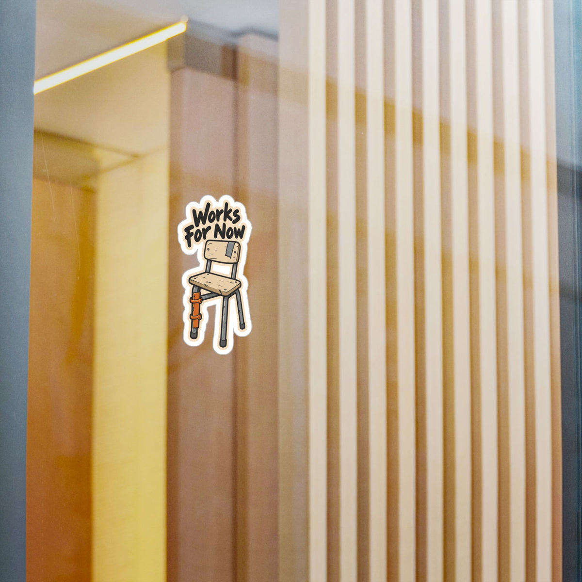 Upcycling Sticker – Works For Now Art for Sustainability and Recycling Fans, Decals for Laptop or Water Bottle