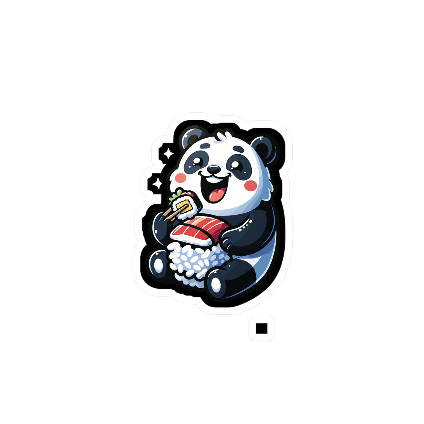Panda Sushi Japanese Food - Sushi Sticker for Car Laptop Sticker. Water Bottle Sticker, Vinyl Fish Decal, Rolls Sticker - Sushi Gift