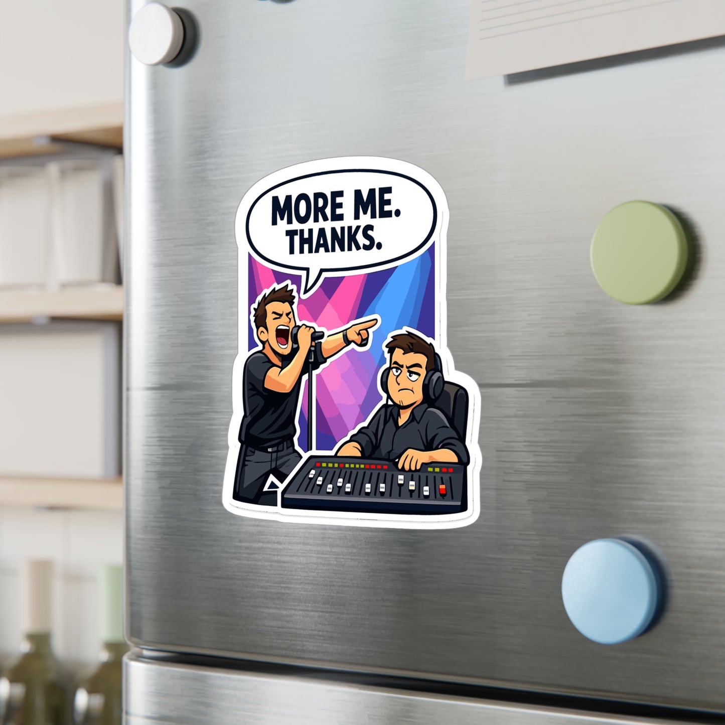 Audio Engineer Sticker More ME. Thanks. Funny Sound Engineer Vinyl Sticker Decals Waterproof for Laptop, Water Bottle Audio Technician Gift