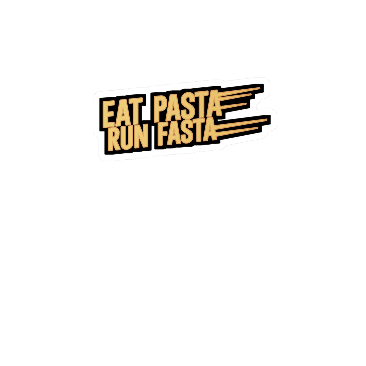 Eat pasta run fasta - Mac n cheese Sticker for Wall, Laptop, Window, Truck, Car Mac n cheese Gift Vinyl Mac & cheese Decal Sticker