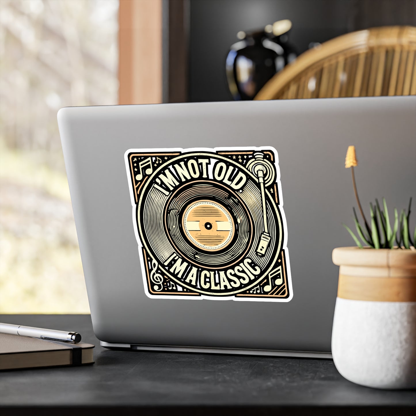 I'm Not Old I'm A Classic – Vinyl Record Sticker for Laptop or Water Bottle | Retro Album Decal Gift for Music Lovers