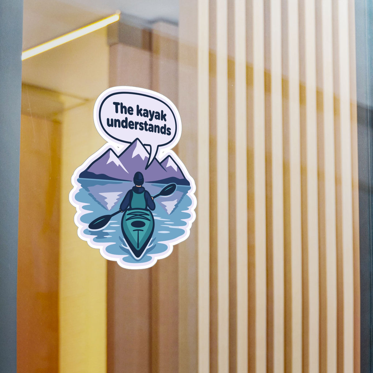 Kayak Sticker "The Kayak Understands" – Kayaking and Rowing Decals for Your Favorite Kayaker