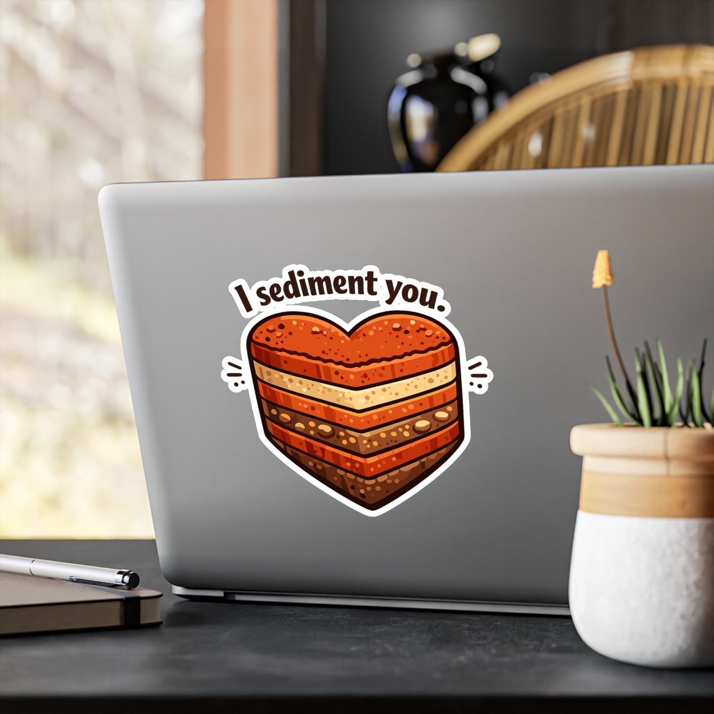 Geologie Sticker I sediment you funny geology rocks, minerals & tectonics vinyl sticker decals for laptop, water bottle waterproof
