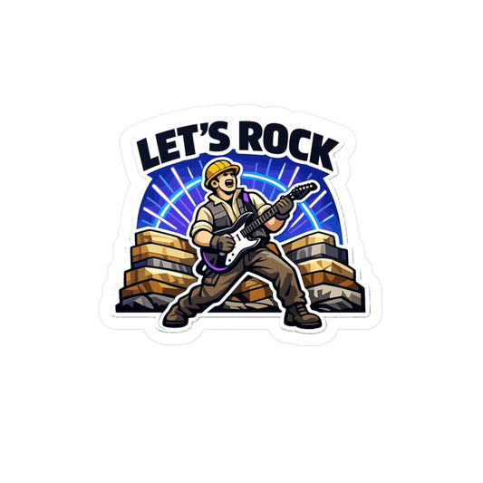Geologie Sticker Let's Rock Geology Rocks Minerals Tectonics Vinyl Sticker Decals for Laptop Water Bottle Waterproof