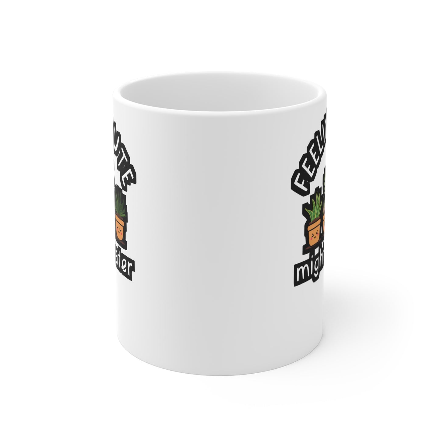 Feeling Cute Might Die Later - Cactus Mug for Coffee 11oz. Cactus Cup, White ceramic, Pricks Mug, Pointed Tea Cup - Cactus Gift