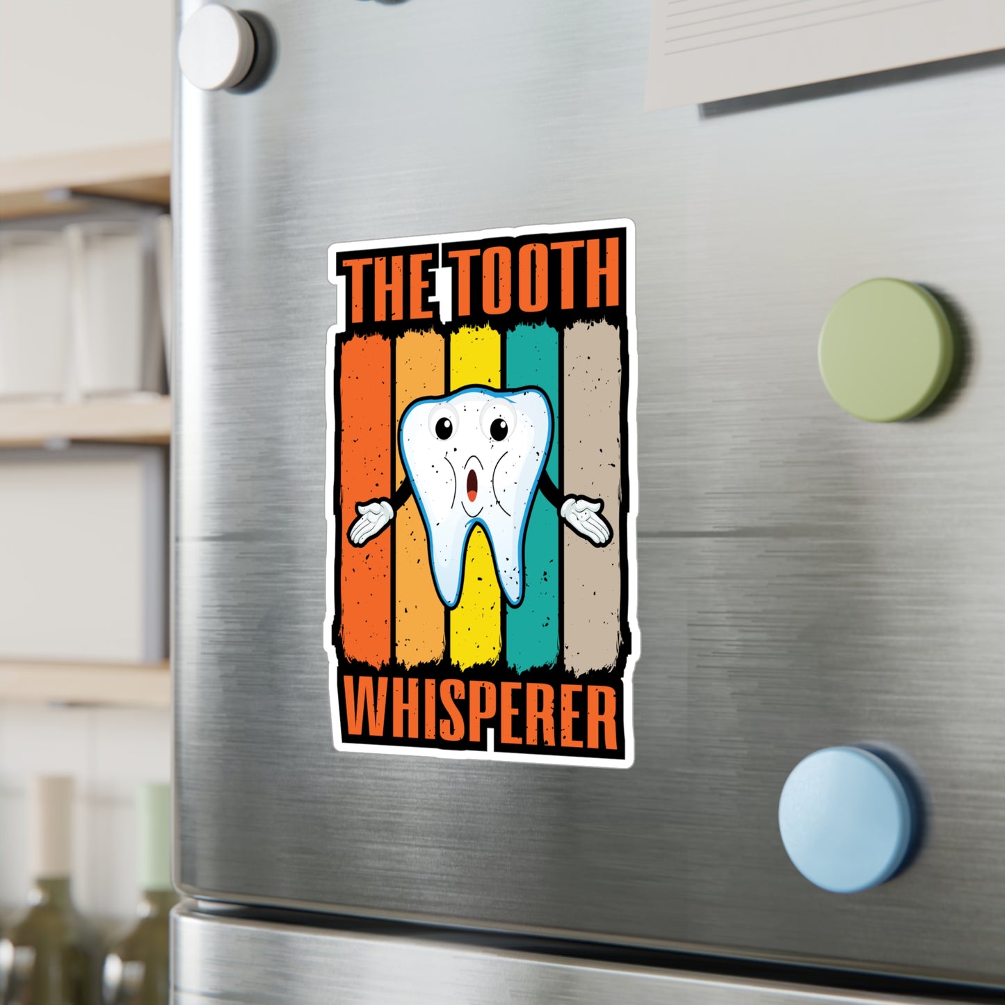 Tooth Whisperer - Dentist Sticker for Car Window Laptop Sticker. Water Bottle Sticker, Vinyl Teeth Decal, Tooth Sticker - Dentist Gift