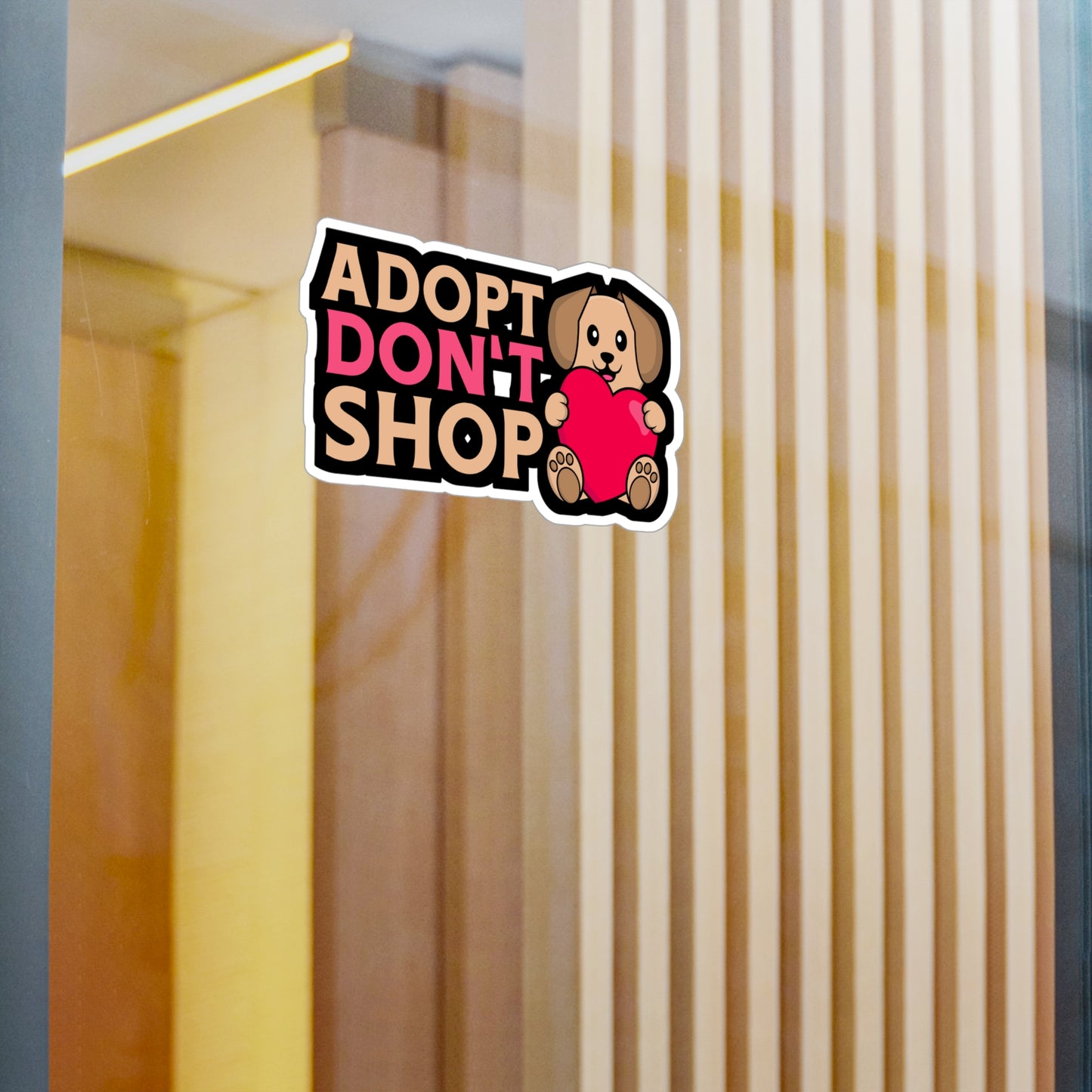 Adopt Don‘t Shop - Animal-rescue Sticker for Car, Wall, Laptop, Window, Truck Animal-rescue Gift Vinyl Foster Decal Sticker