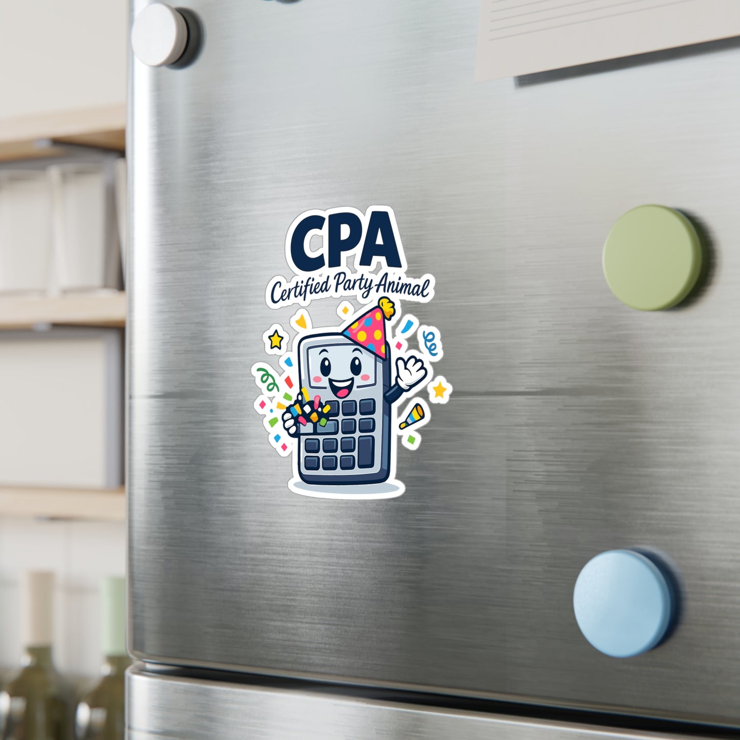 Accountant Sticker Certified Party Animal Funny Accounting Decals Waterproof Vinyl for Laptop Water Bottle Balance Spreadsheet Amortization