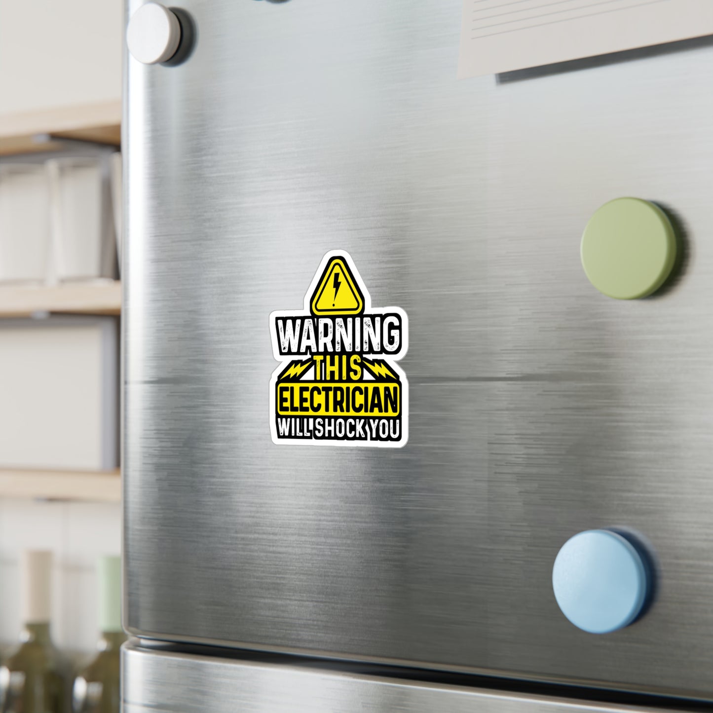 Warning This Electrician Will Shock You - Electrician Sticker for Wall, Laptop, Window, Truck, Car Electrician Gift Vinyl Stripper Decal Sticker