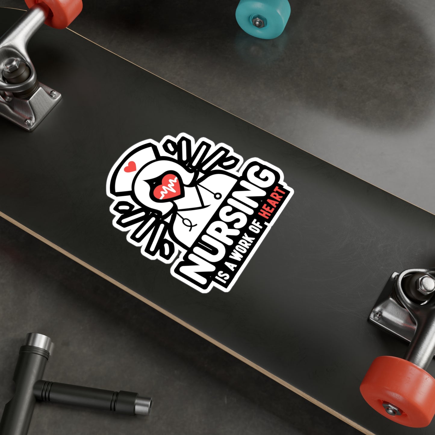 Nursing is a work of heart  - Nurse Sticker for Window Laptop Sticker. Water Bottle Sticker, Vinyl Nursing-student Decal - Nurse Gift