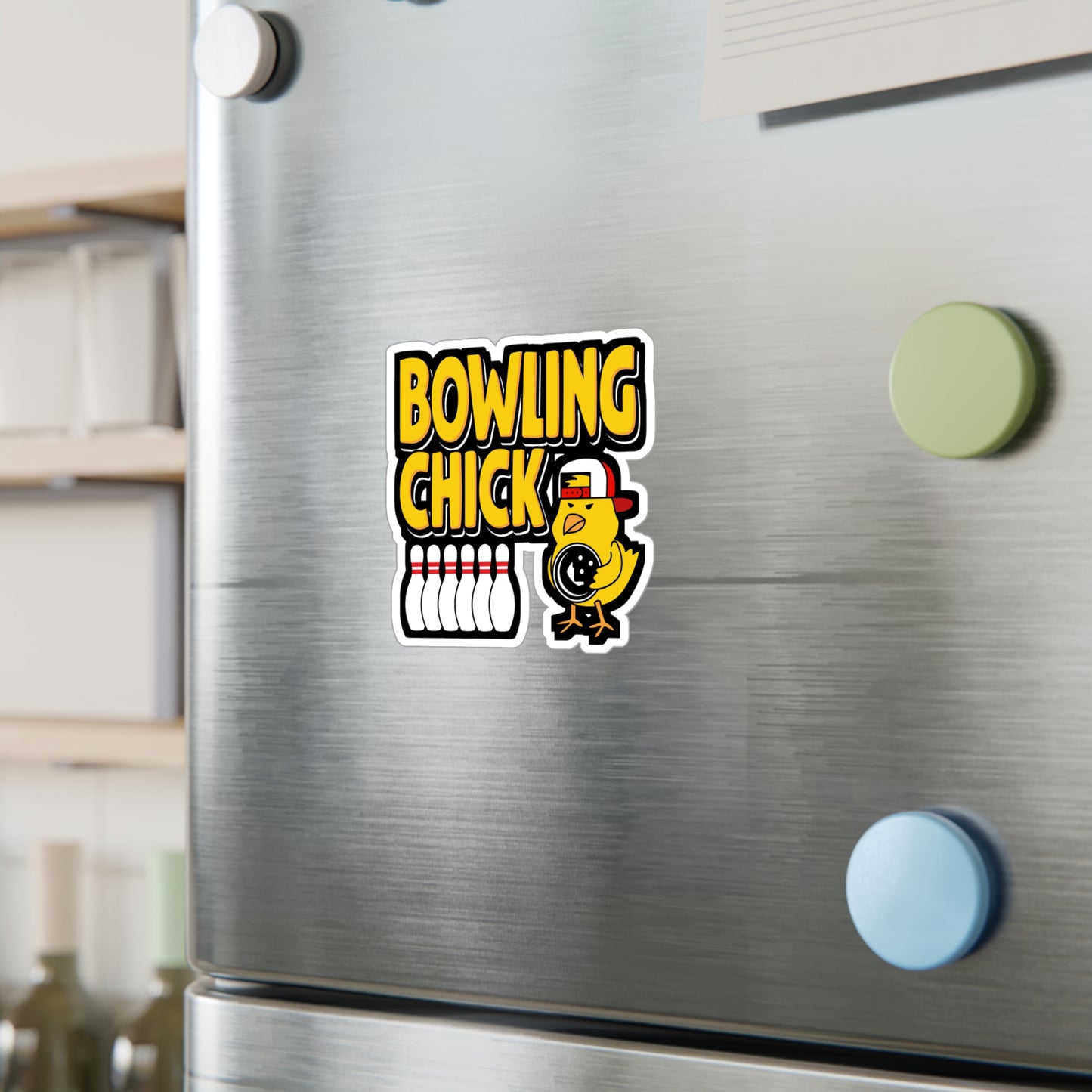 Bowling Chick - Bowling Sticker for Car Window Laptop Sticker. Water Bottle Sticker, Vinyl Ten-pin Decal, Spare Sticker - Bowling Gift