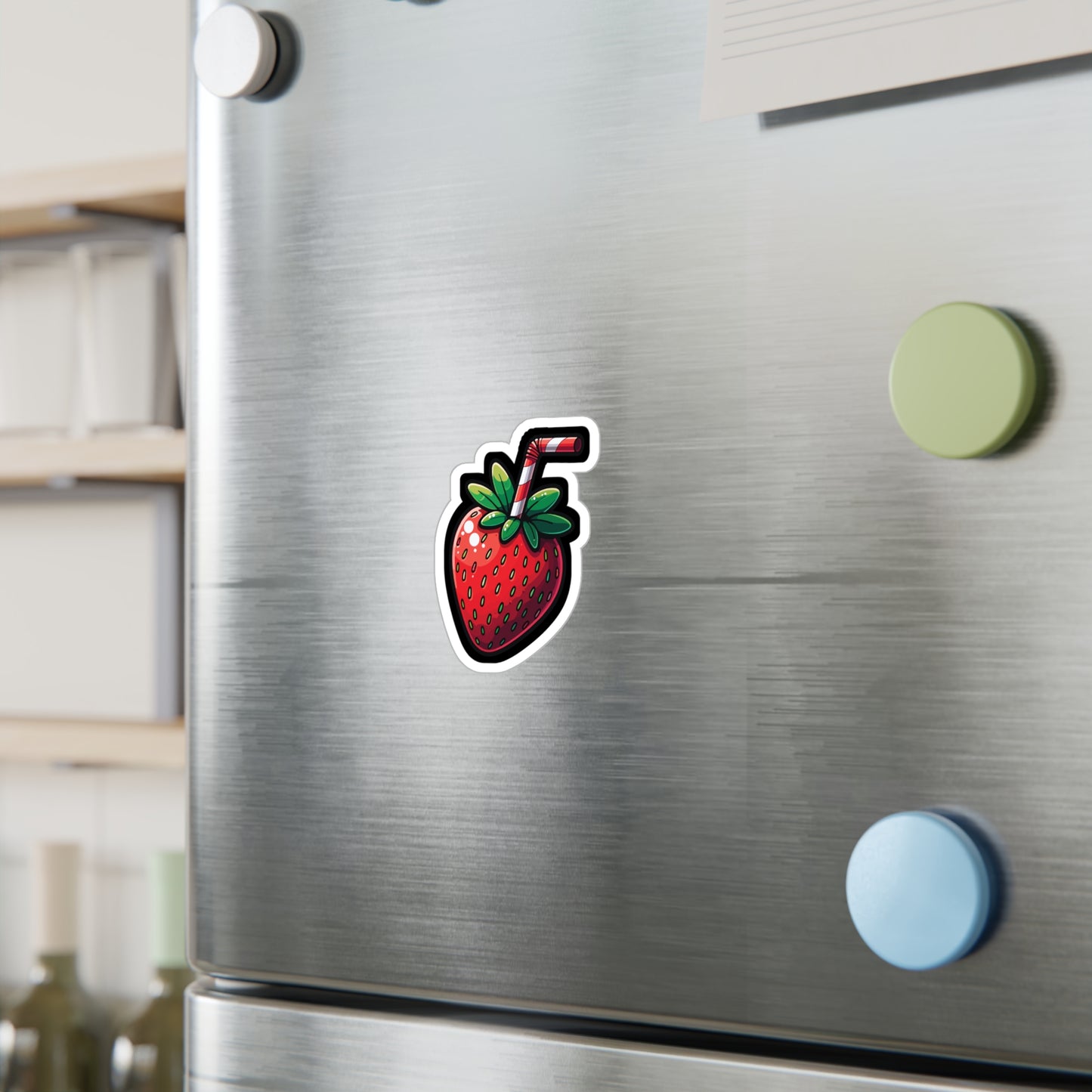 Strawberry Shake - Strawberry Sticker for Laptop Sticker. Water Bottle Sticker, Vinyl Fruits Decal - Strawberry Gift