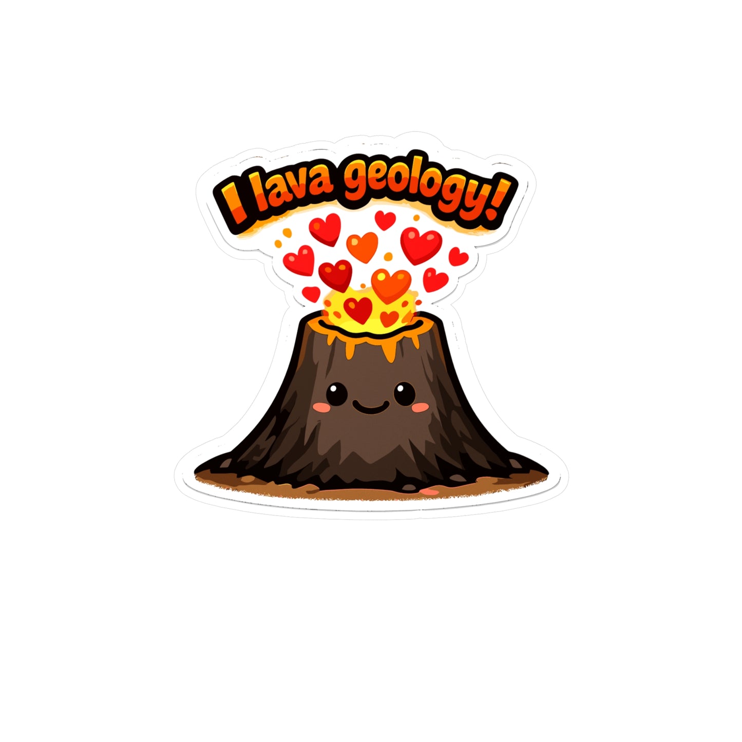 Geologie Sticker "I lava geology!" Funny Geology Decals Waterproof Vinyl for Laptop Water Bottle, Rocks Minerals Tectonics Theme