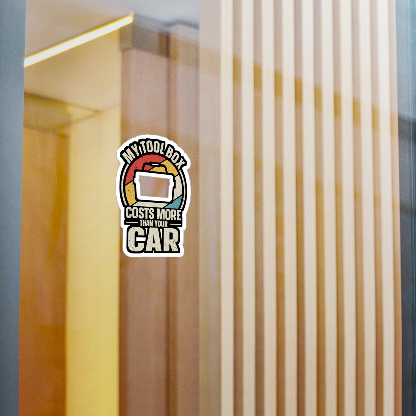 My Tool Box Costs More Than Your Car - Car mechanic job Sticker for Laptop Sticker. Water Bottle Sticker, Vinyl Car mechanic Decal - Car mechanic job Gift