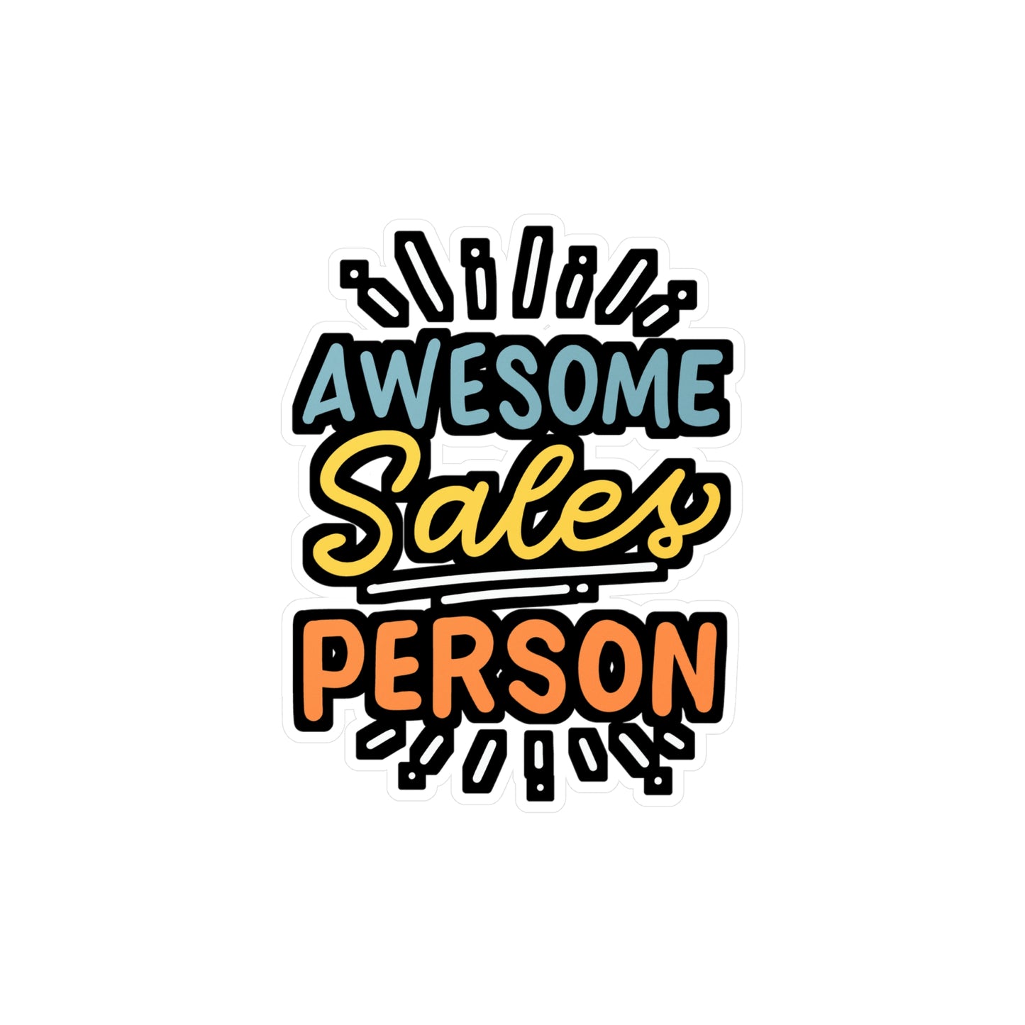 Awesome Salesperson | Salesman Sticker | Salesperson Vinyl Sticker | Assistant Laptop Sticker | Salesman Gift | Salesperson Gift