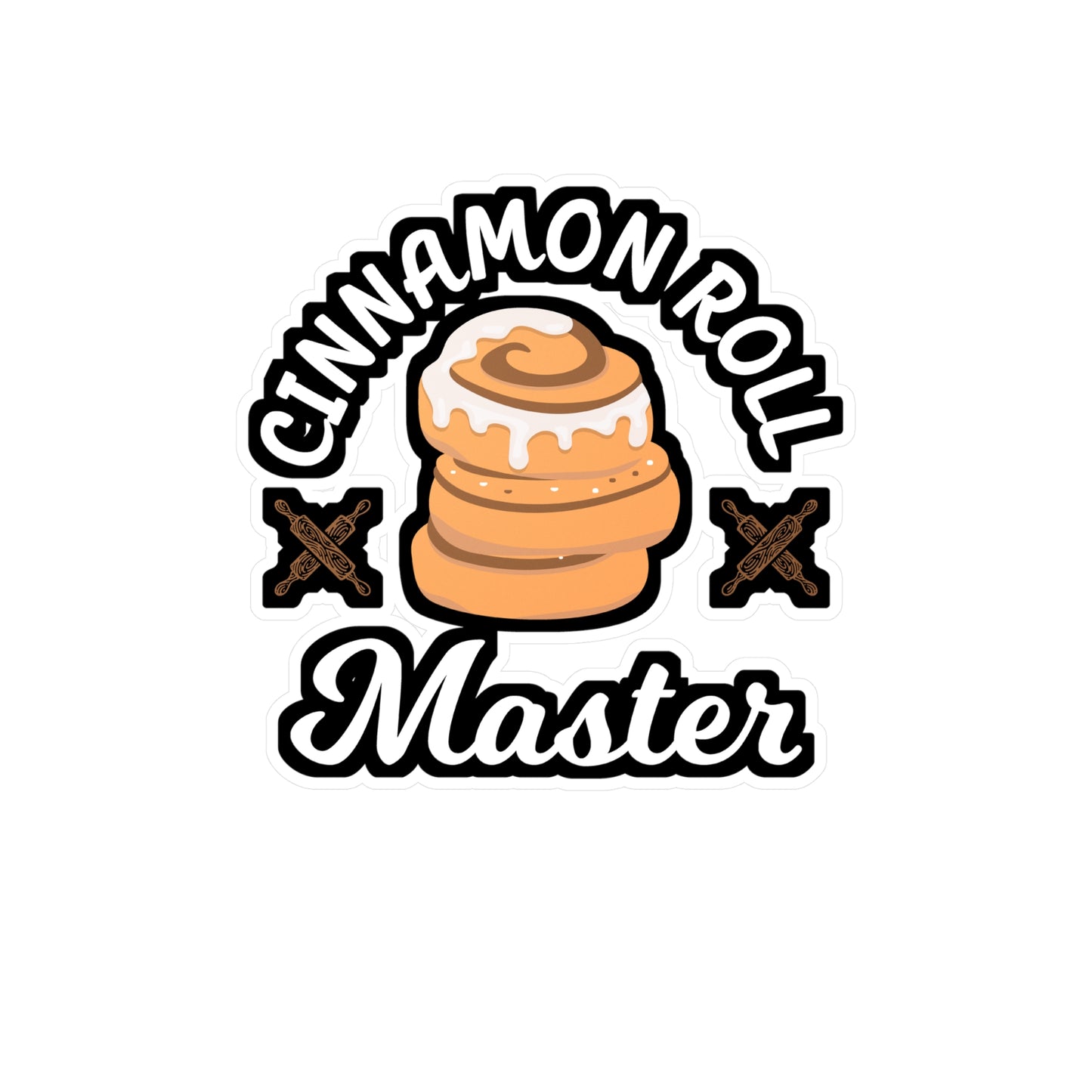 Cinnamon Roll Master - Baking Sticker for Laptop Sticker. Water Bottle Sticker, Vinyl Cake-decorator Decal - Baking Gift