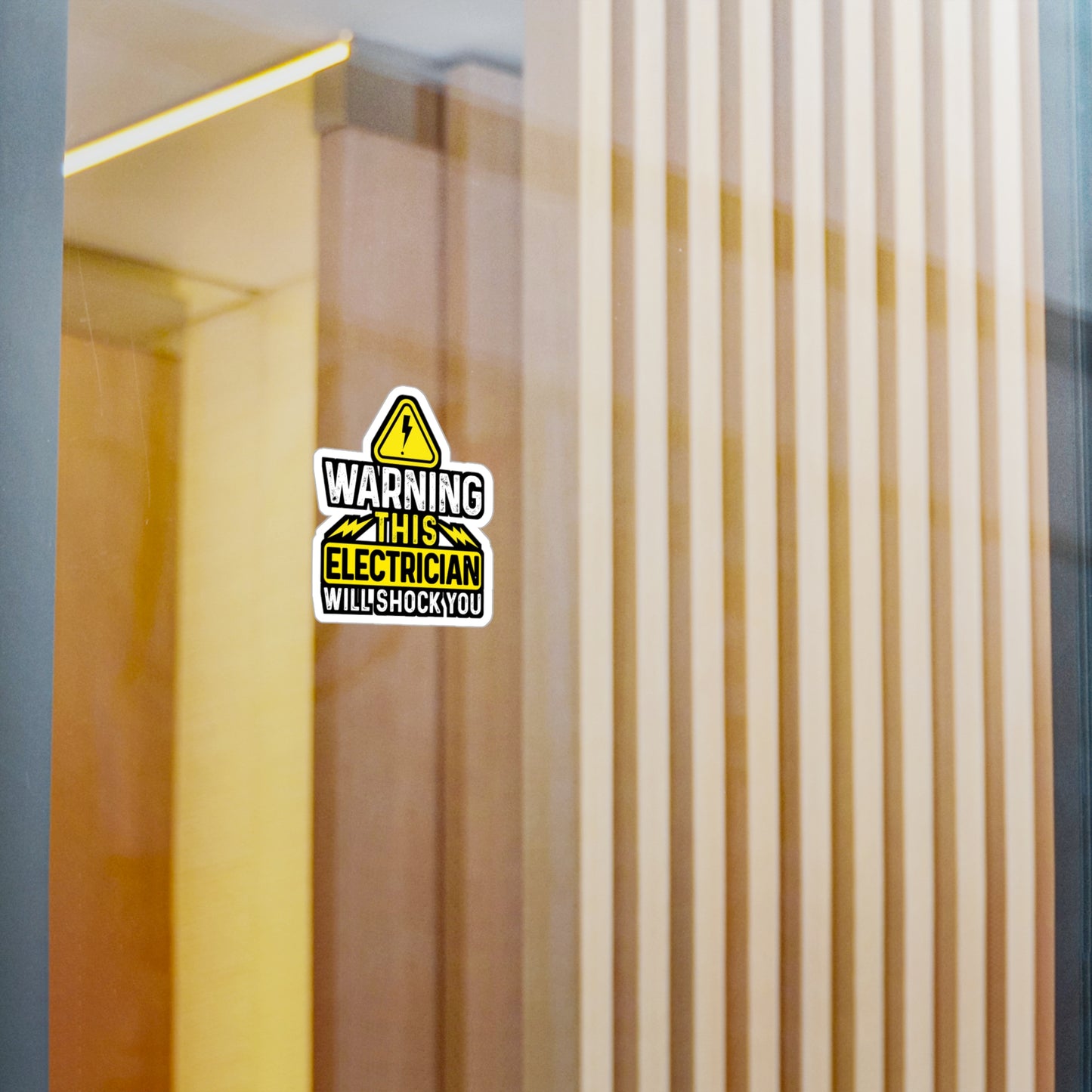 Warning This Electrician Will Shock You - Electrician Sticker for Wall, Laptop, Window, Truck, Car Electrician Gift Vinyl Stripper Decal Sticker
