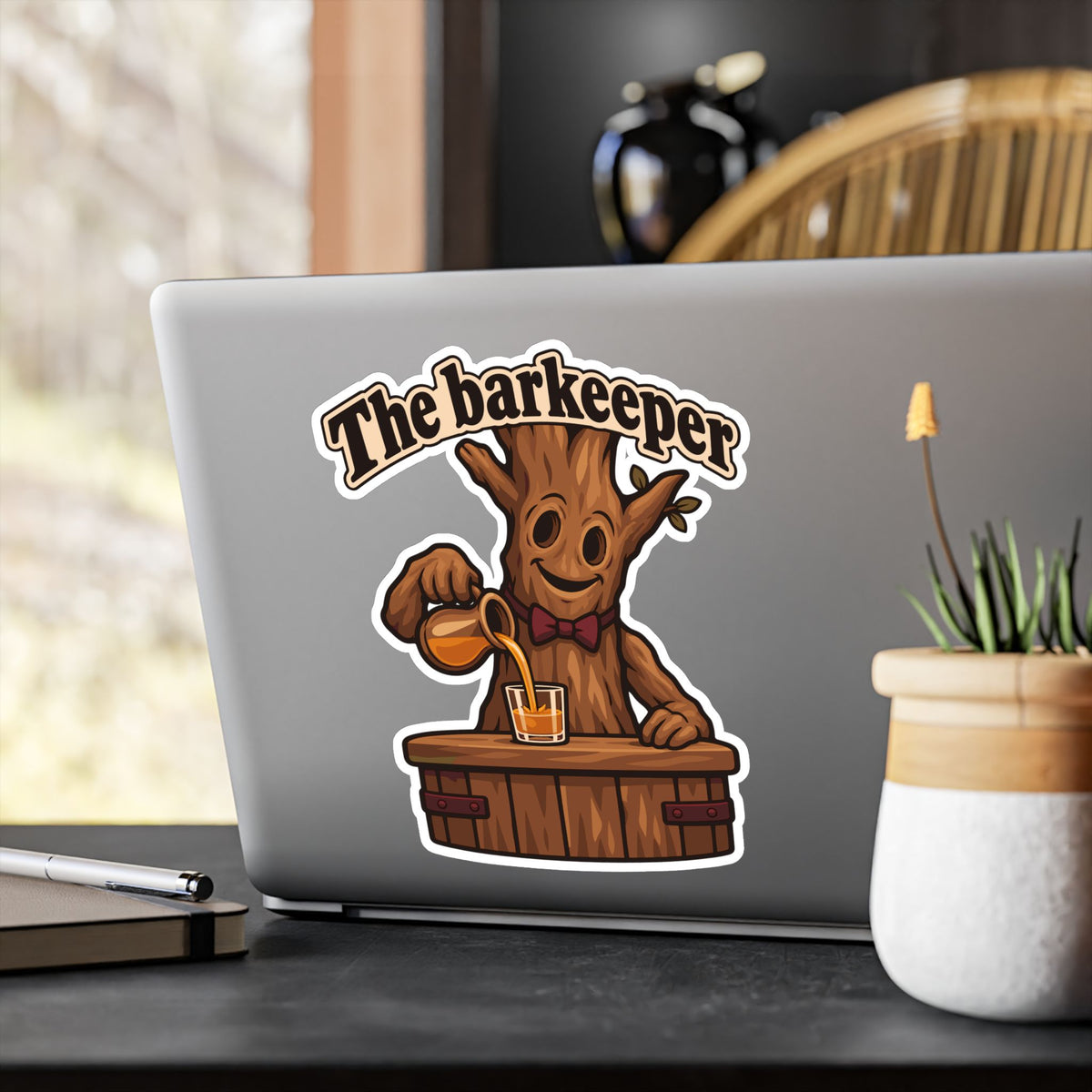 Tree Sticker The Barkeeper – Funny Branch Manager Design for a Tree Worker, Laptop and Water Bottle Decals