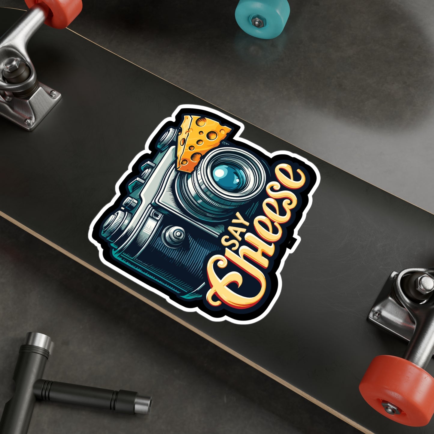 Say Cheese - Camera Sticker for Car Window Laptop Sticker. Water Bottle Sticker, Vinyl Cheese Decal, Photography Sticker - Camera Gift