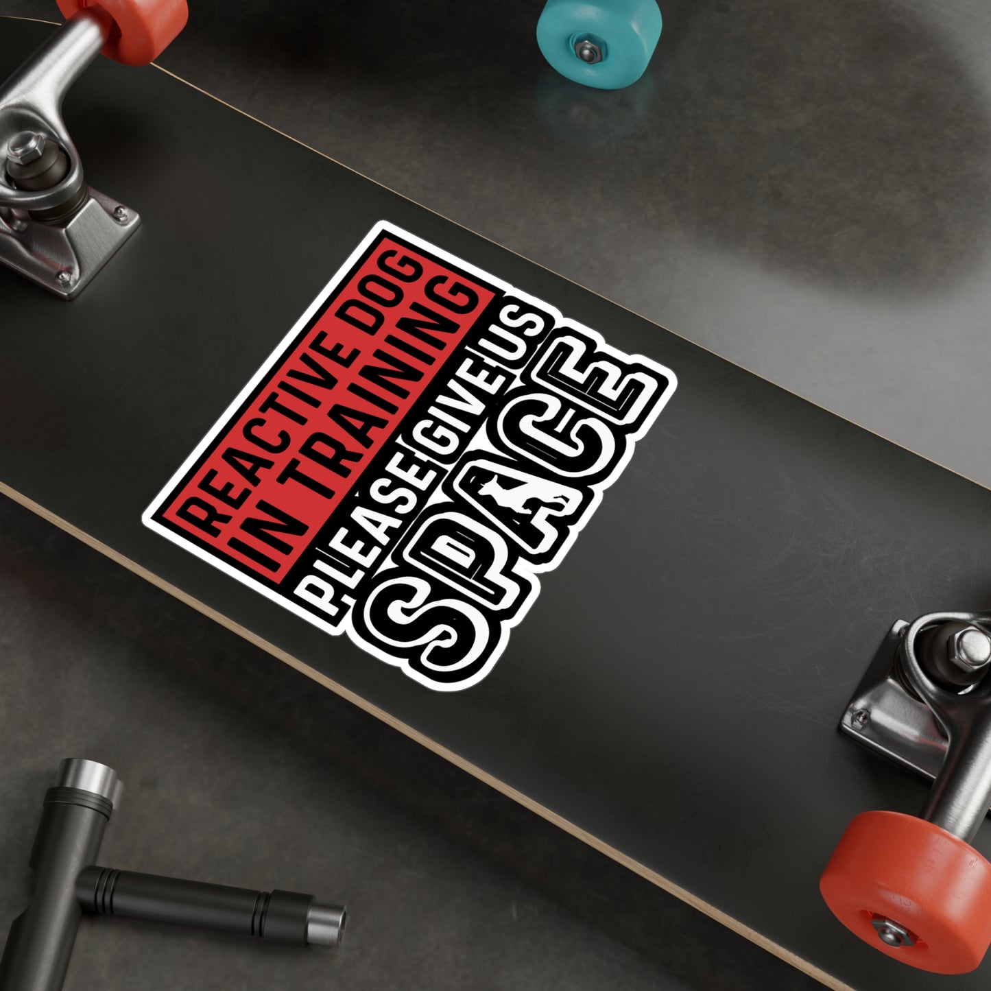 Reactive Dog In Training Please Give Us Space | Dog-trainer Sticker | Agility Decals | Dog-trainer Gift